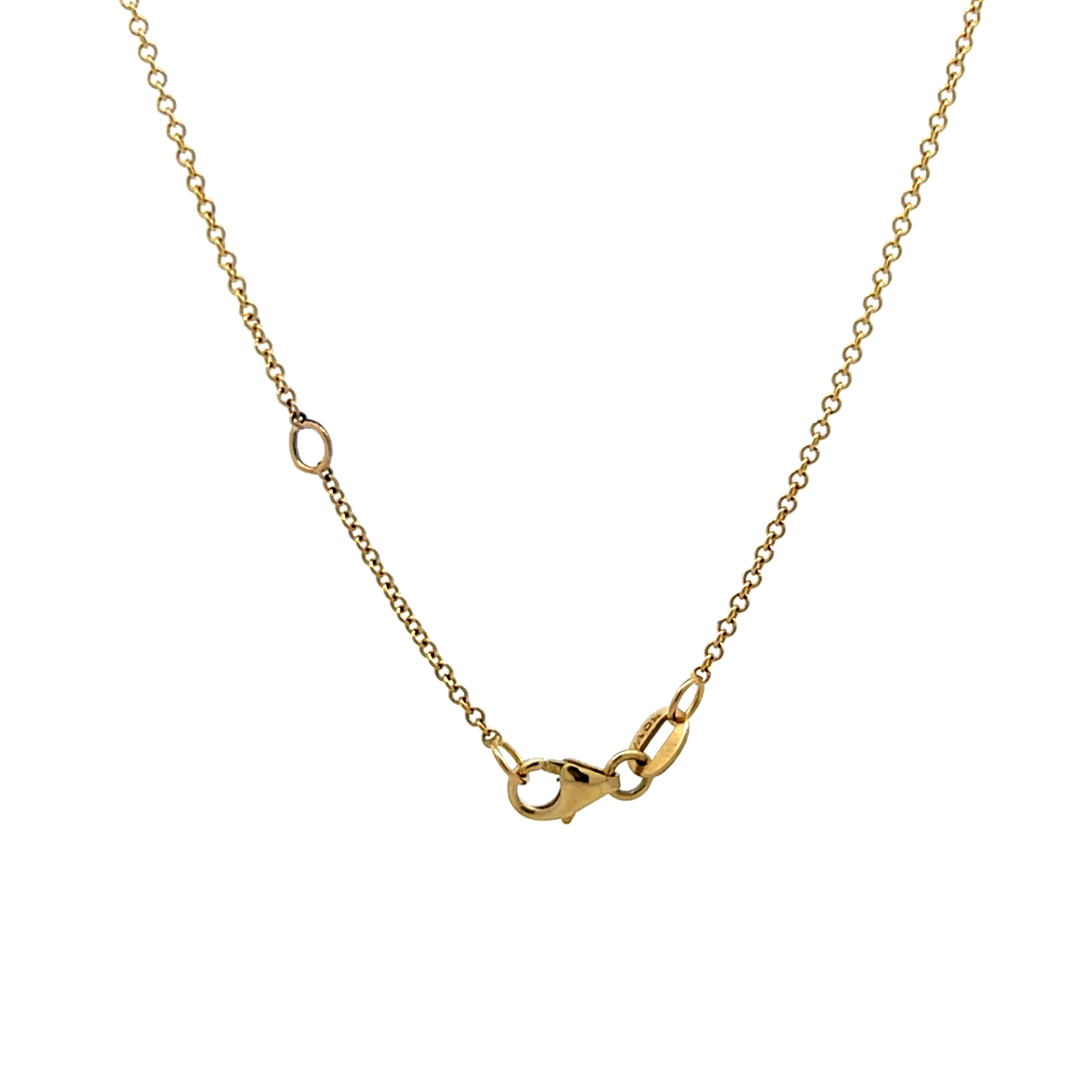 .70 Heart Shaped Diamond Pendant Necklace 14k - Image 4