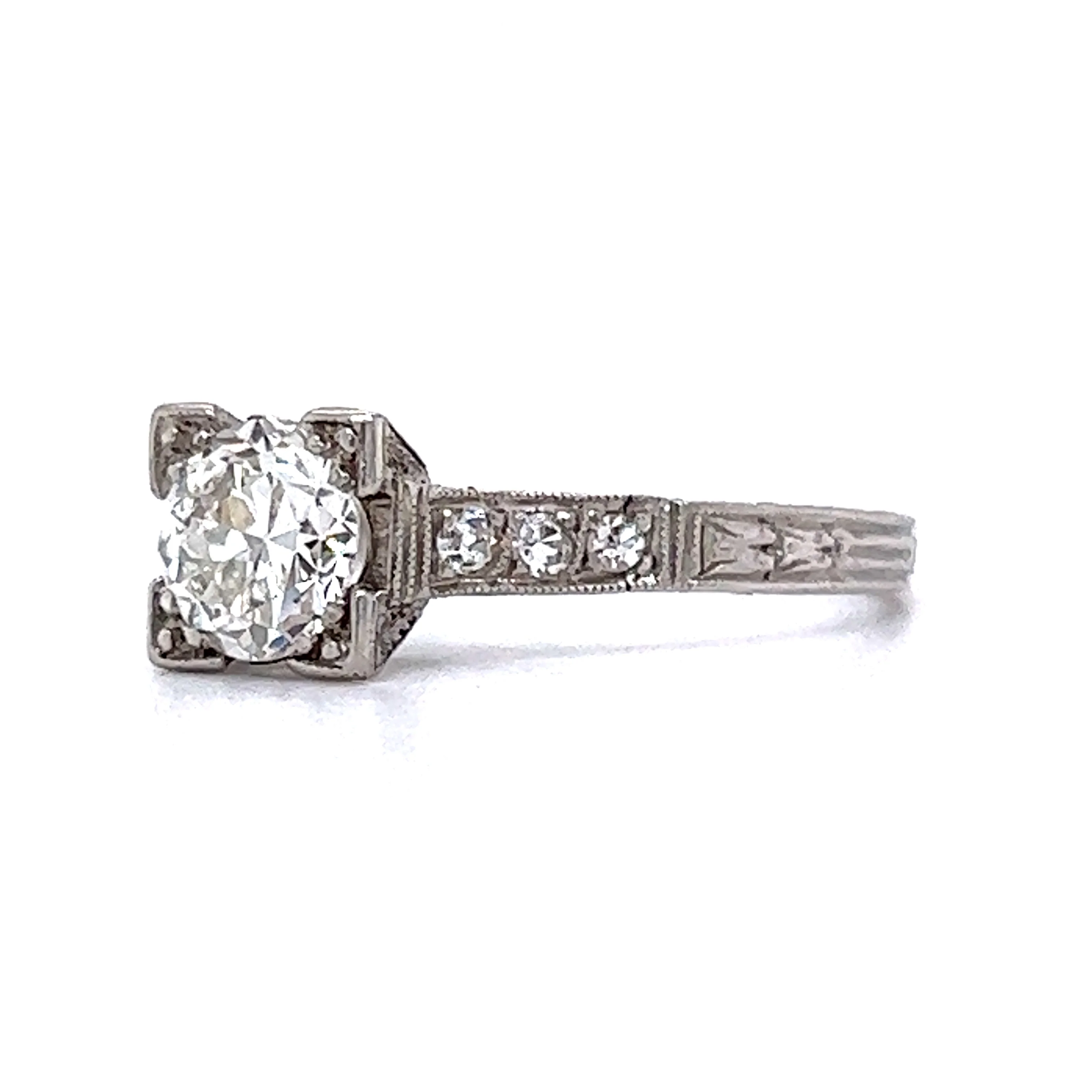 .70 Old European Cut Diamond Engagement Ring in Platinum - Image 2