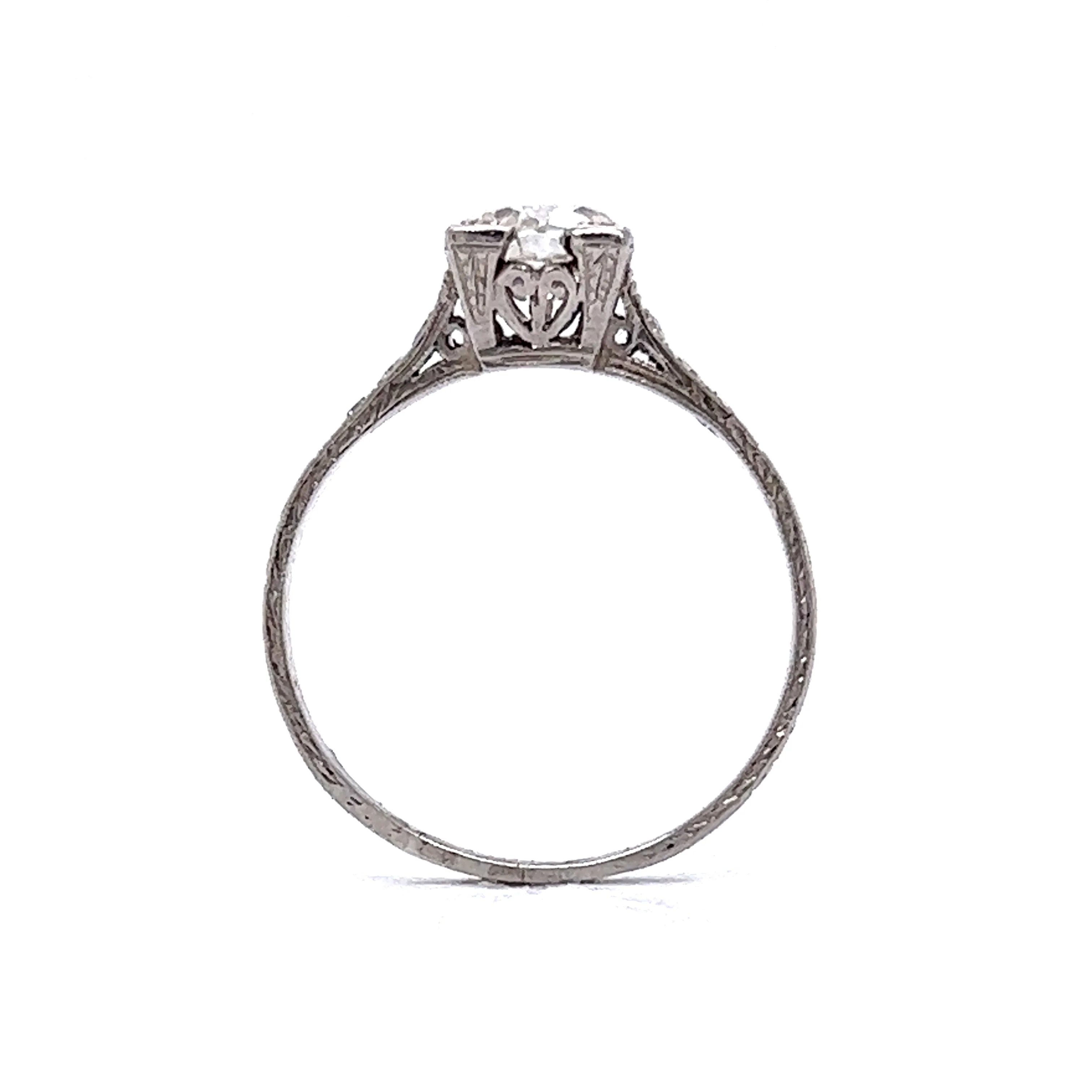.70 Old European Cut Diamond Engagement Ring in Platinum - Image 4