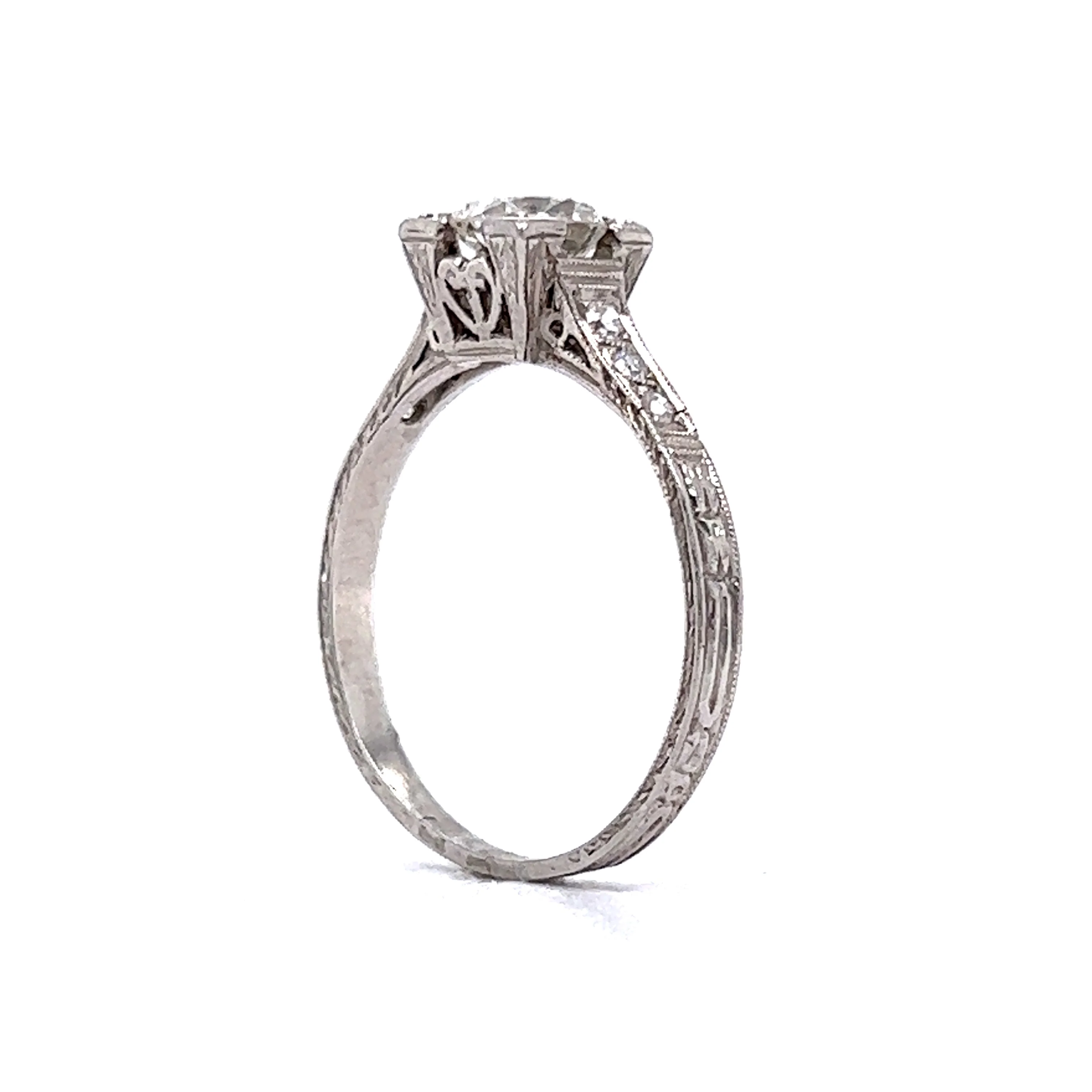 .70 Old European Cut Diamond Engagement Ring in Platinum - Image 5