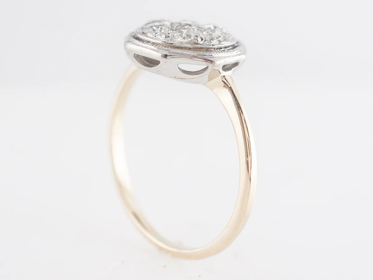 .70 Vintage Old European Diamond Cluster Ring in 14K - Image 4