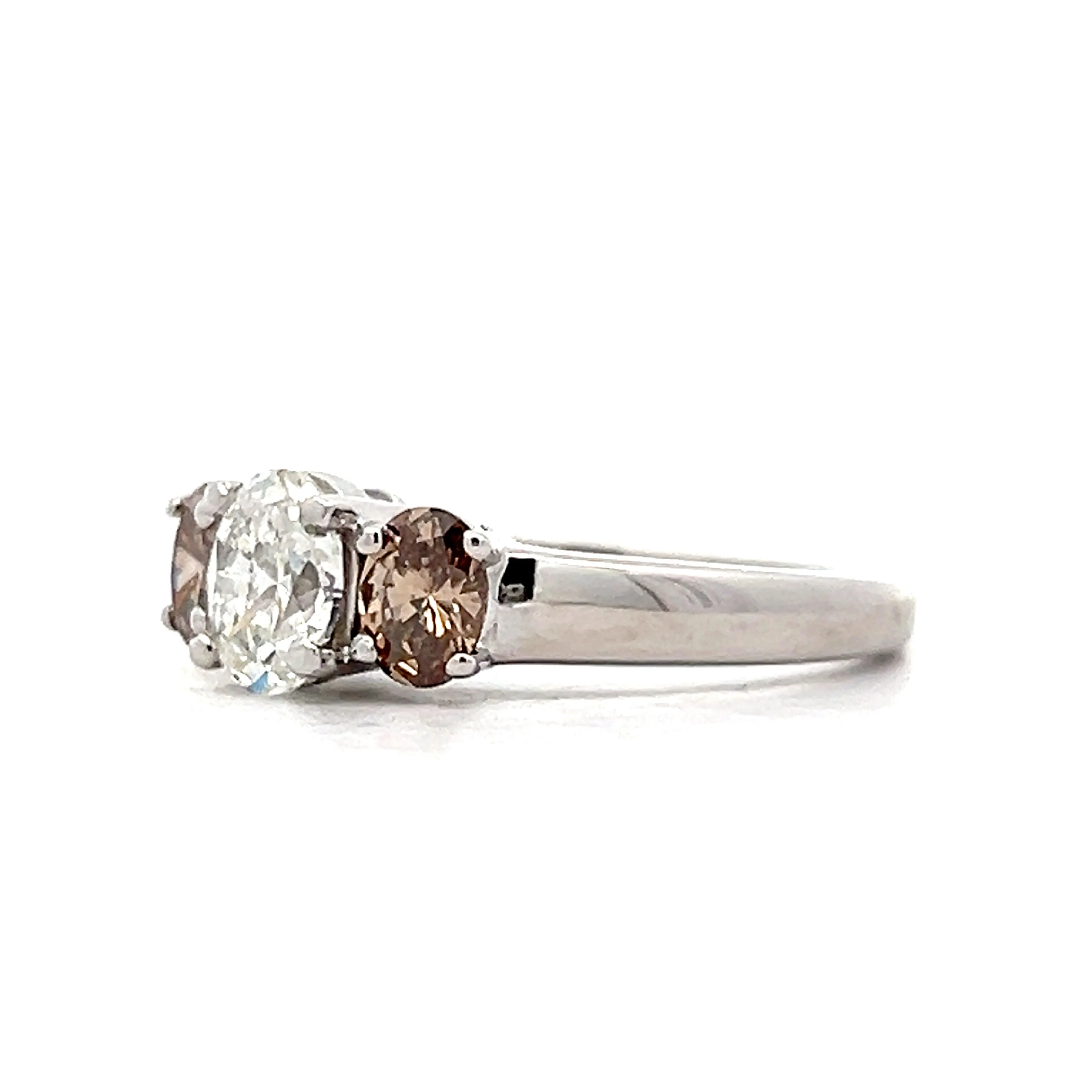 .71 Oval Diamond Three Stone Engagement Ring in 14k - Image 2