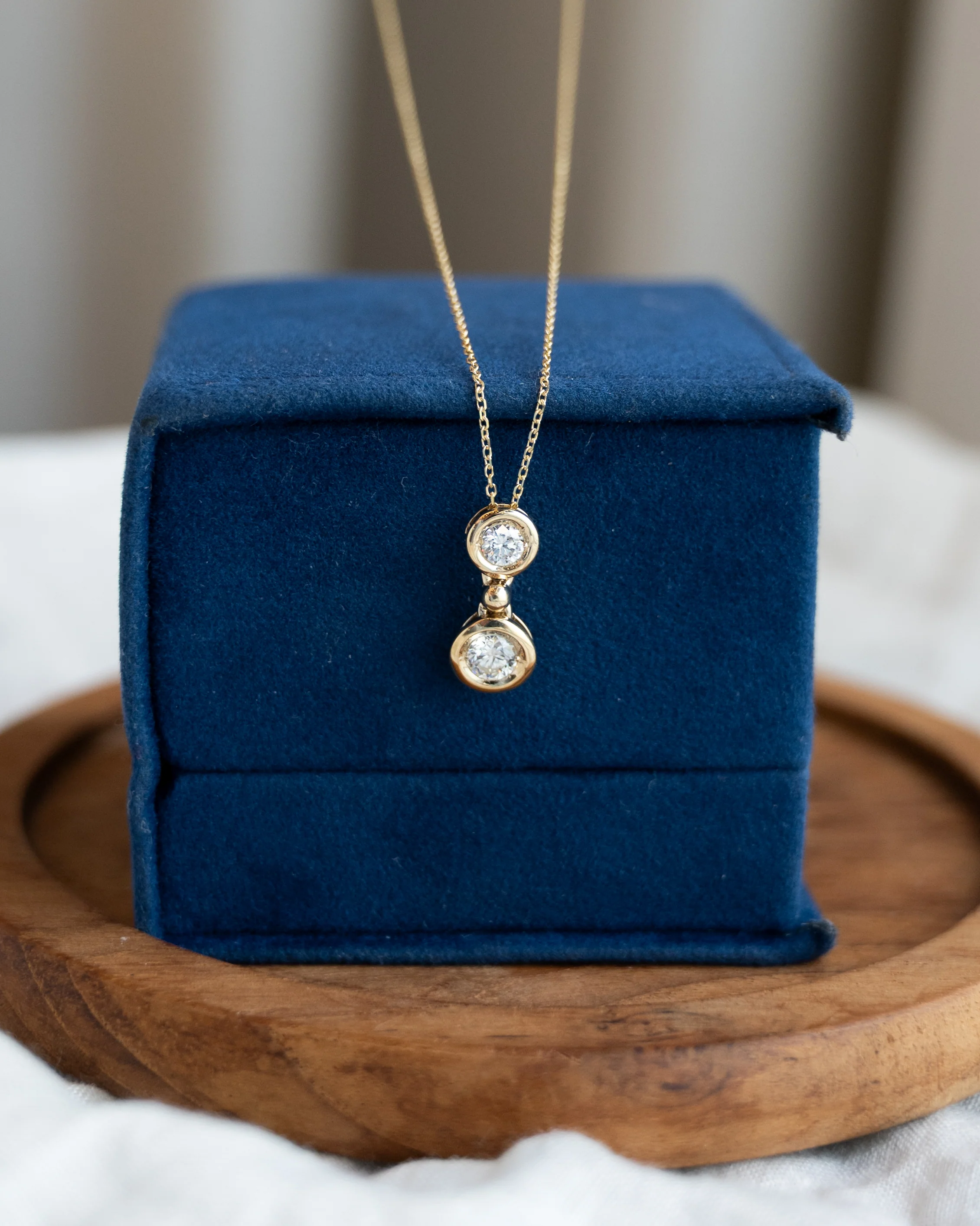 .72 Bezel Set Diamond Pendant Necklace in 14k - Image 5