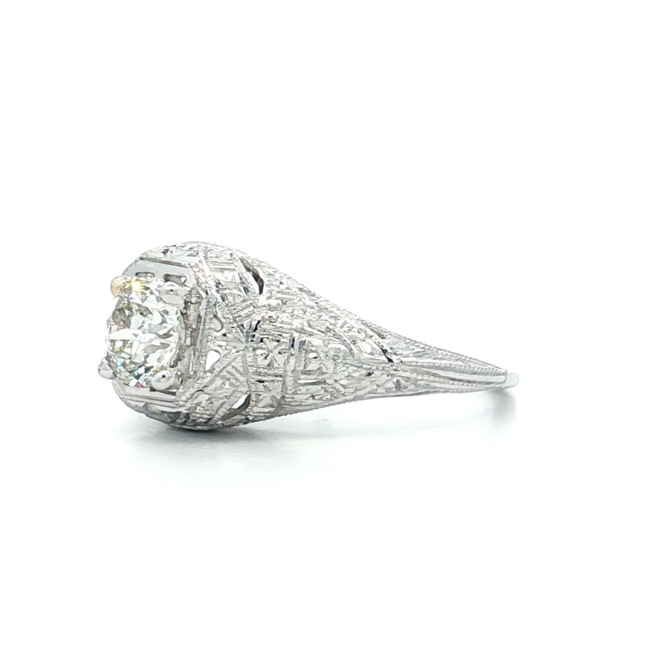 .73 Antique Diamond Engagement Ring in 18k White Gold - Image 2