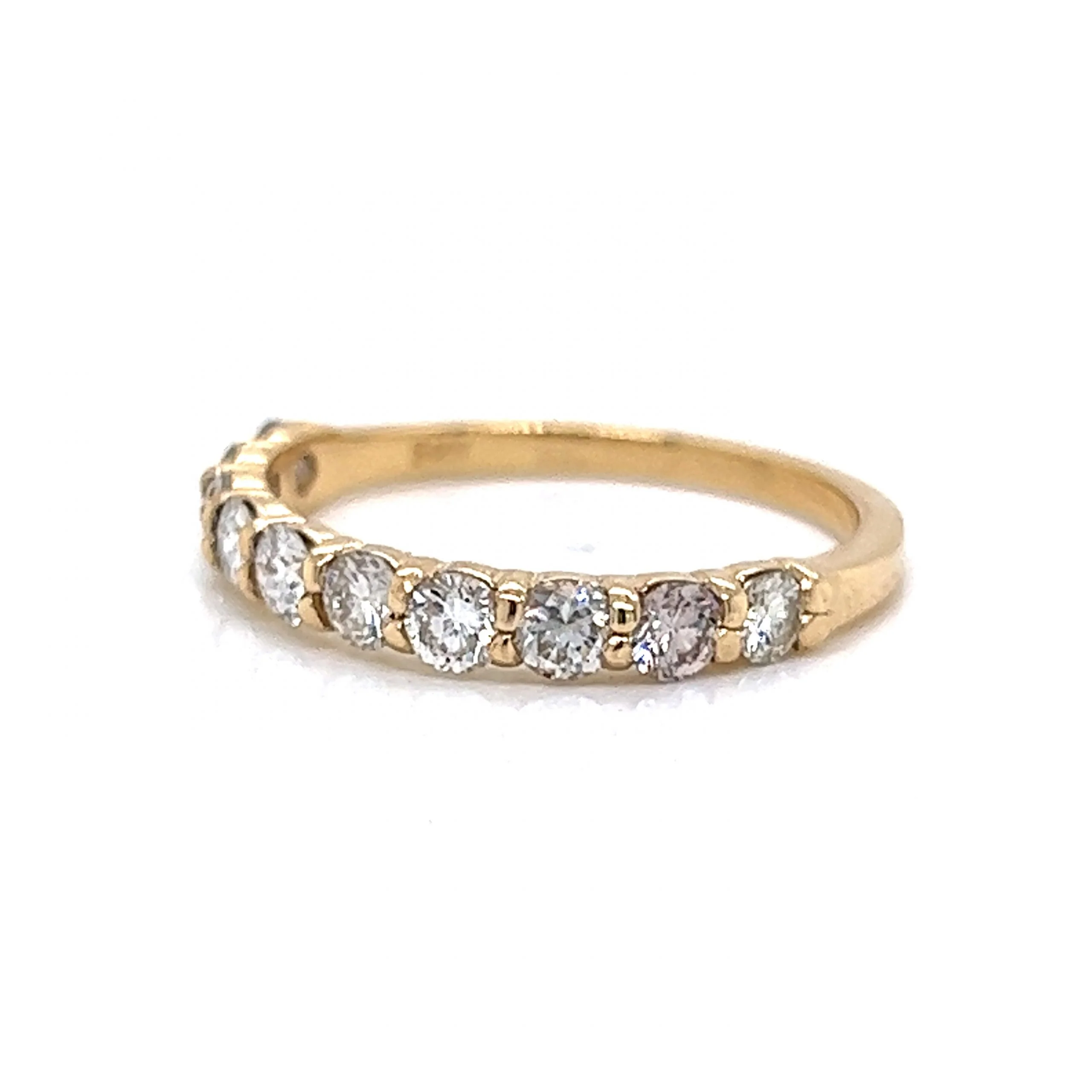 .75 Carat Diamond Half Eternity Wedding Band in 14k Yellow Gold - Image 2