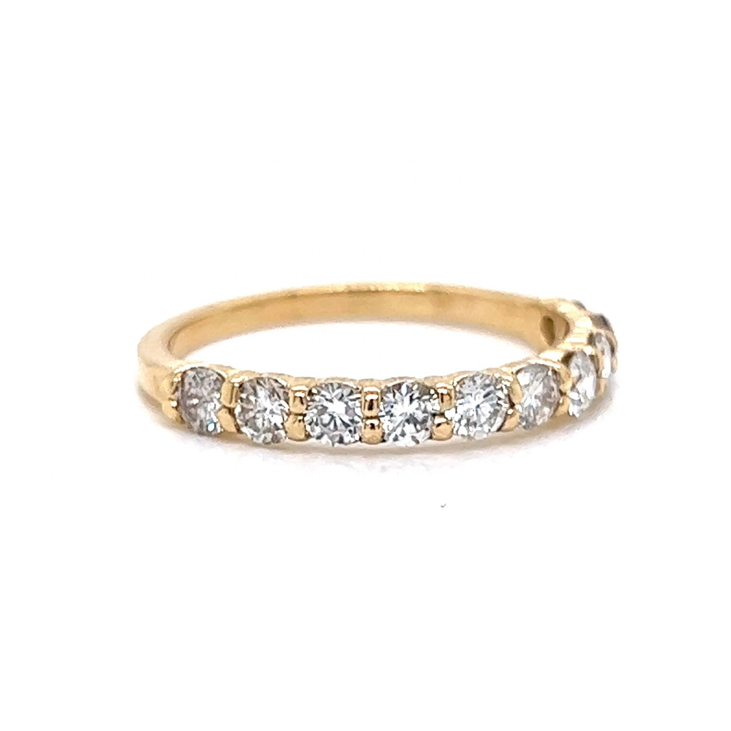.75 Carat Diamond Half Eternity Wedding Band in 14k Yellow Gold - Image 3