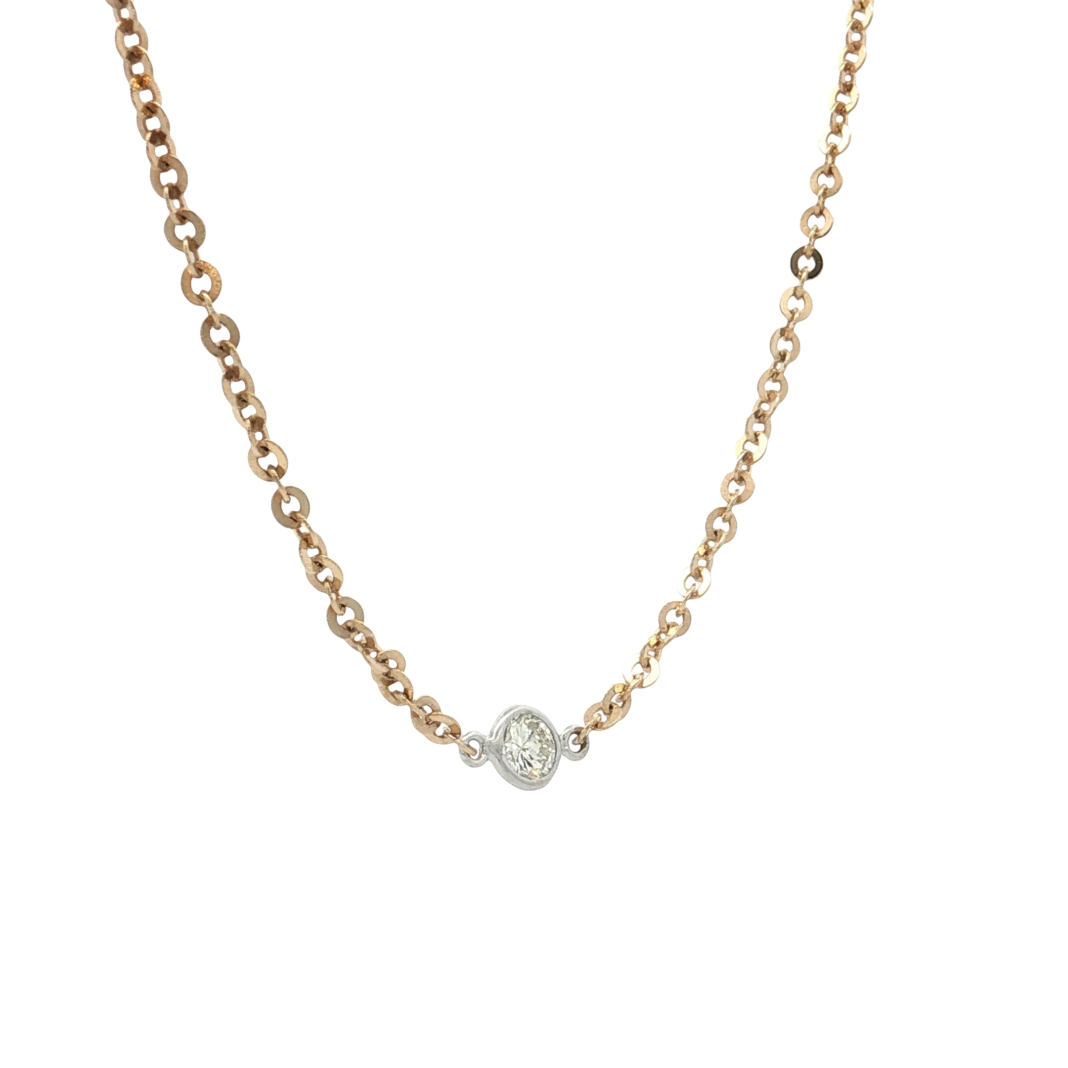 .75 Diamond By The Yard Necklace 14k Yellow Gold - Image 3