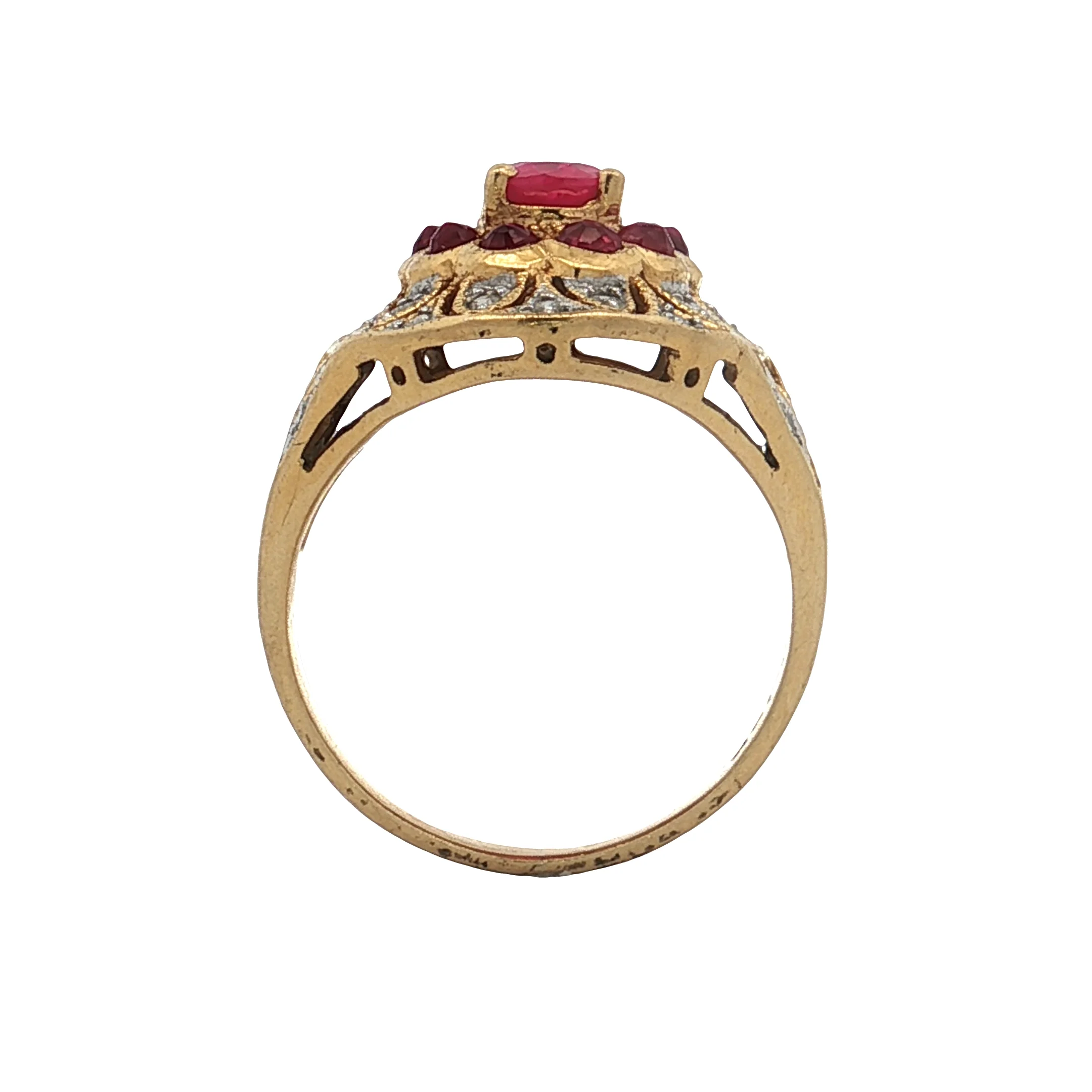 .75 Ruby & Diamond Cocktail Ring 18k - Image 4