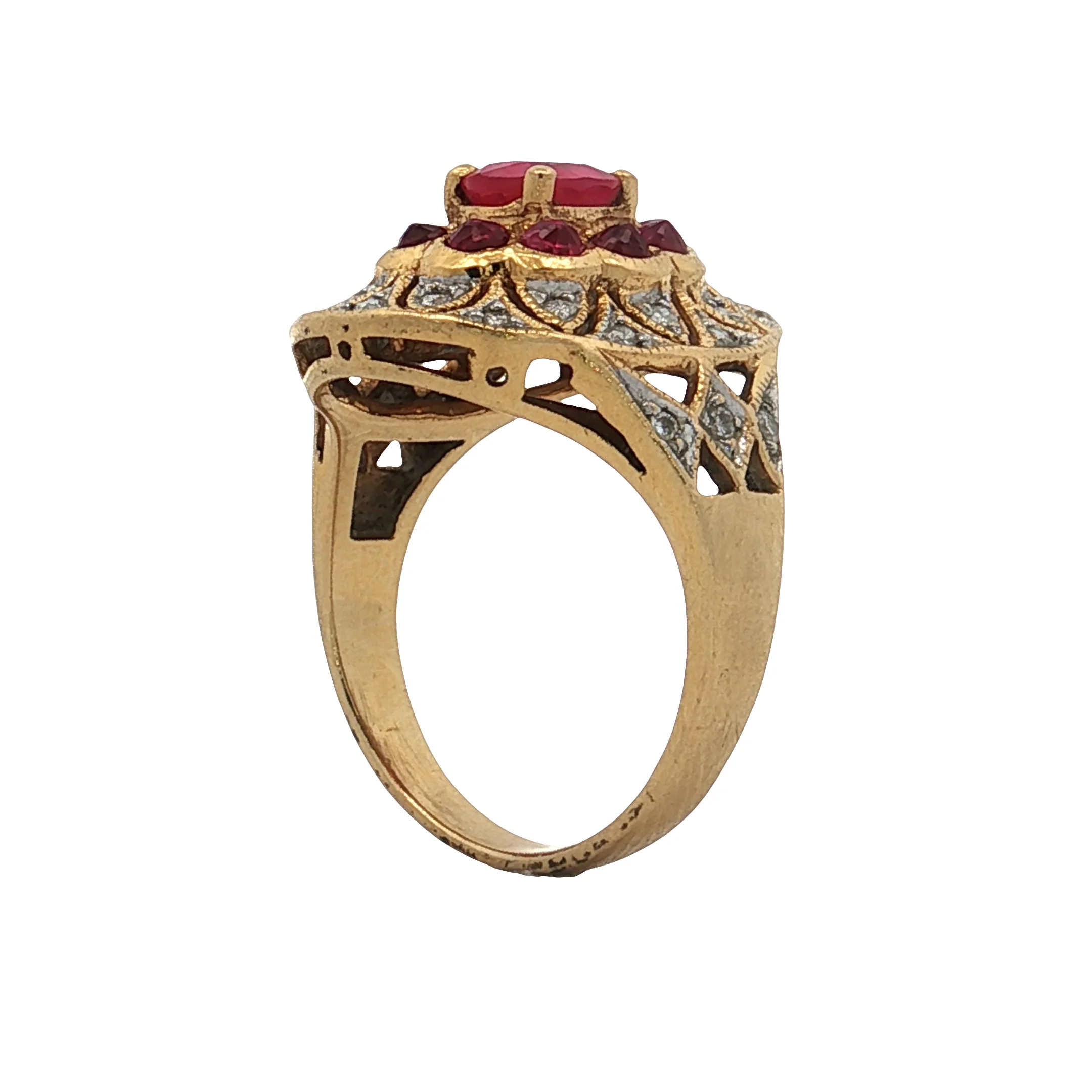 .75 Ruby & Diamond Cocktail Ring 18k - Image 5