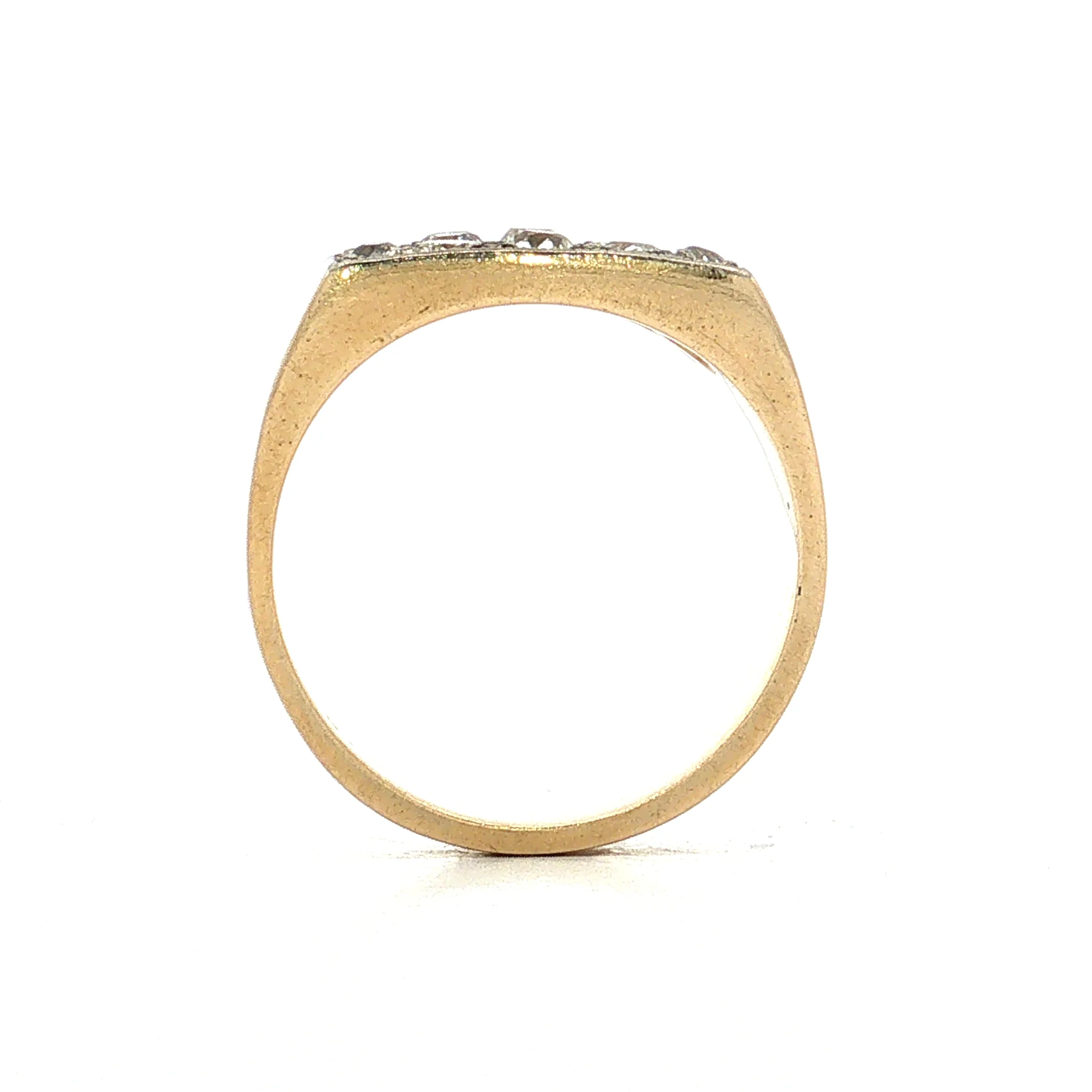 .75 Vintage Mid-Century Diamond Cocktail Ring 14k - Image 4