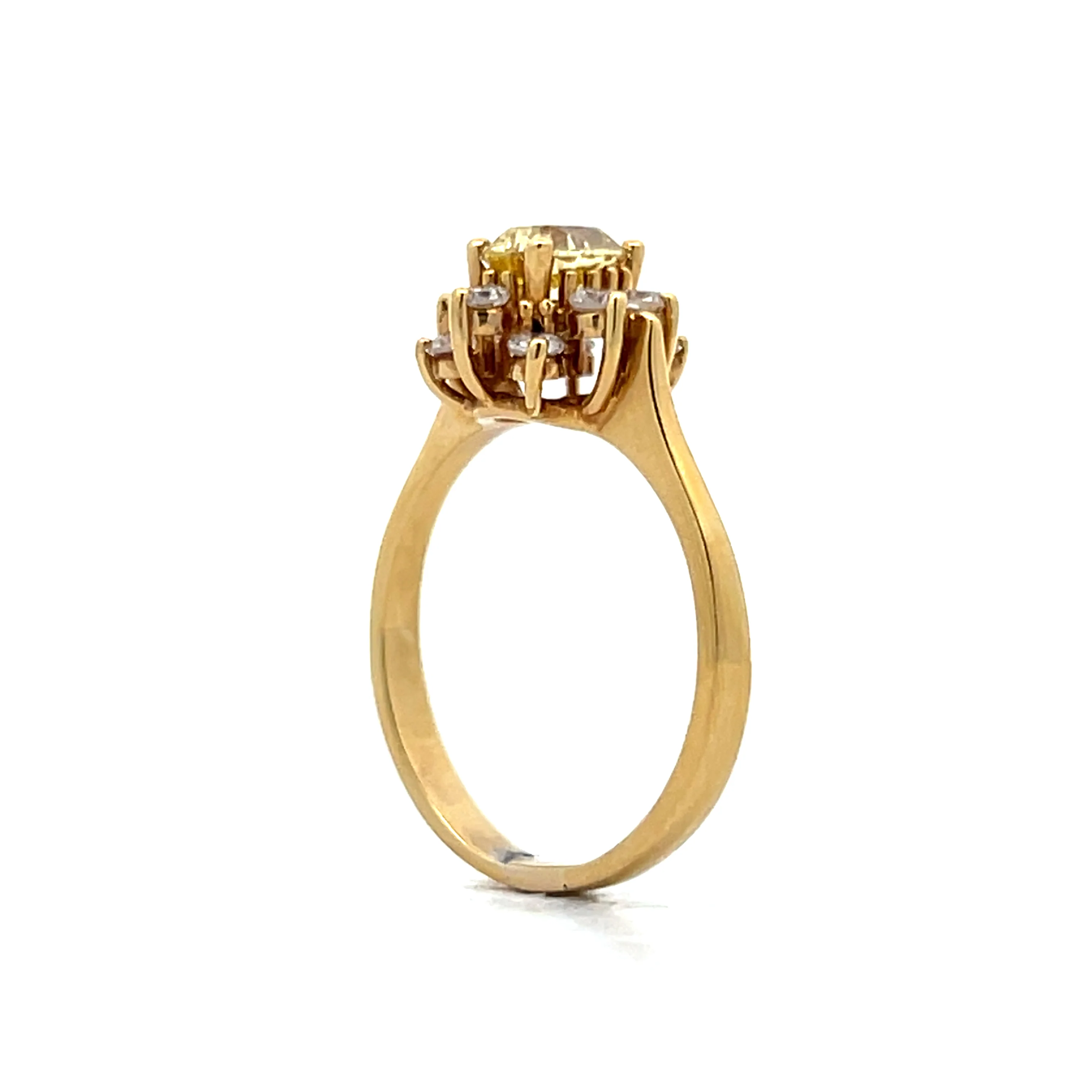 .76 Halo Cluster Diamond Engagement Ring in 18k - Image 5