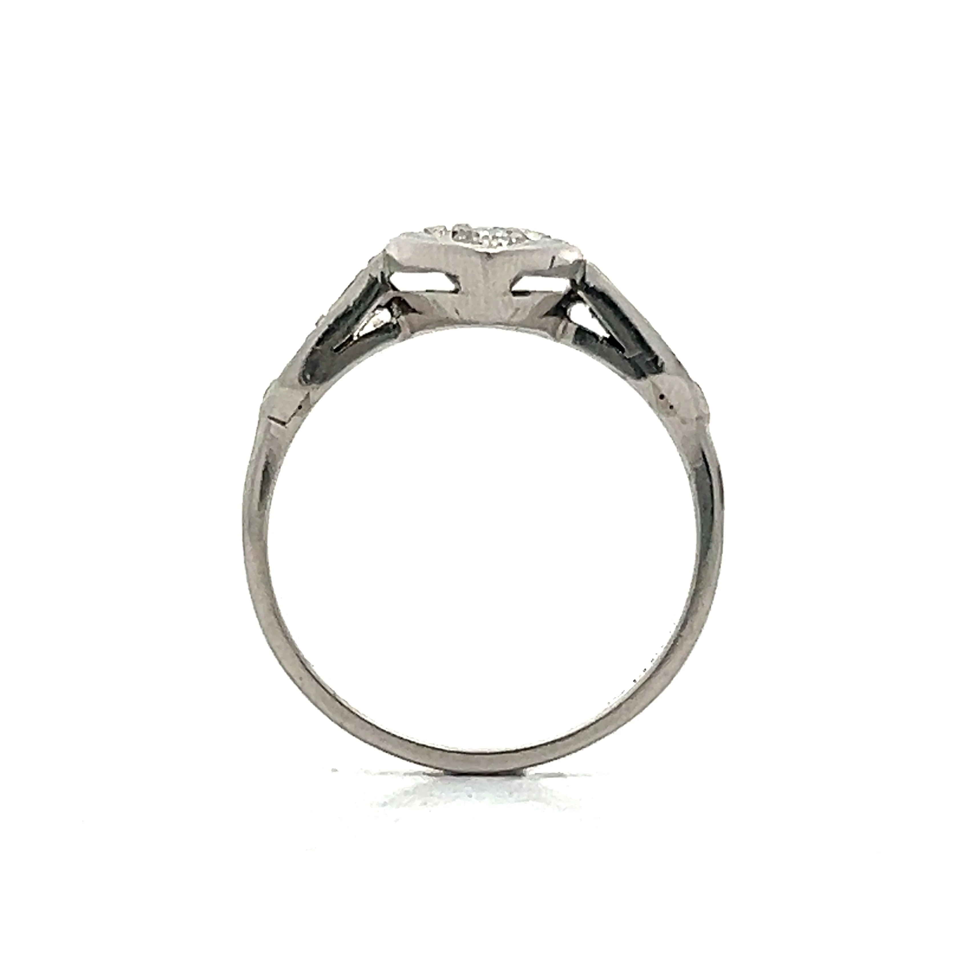 .76 Vintage Mid-Century Engagement Ring Platinum - Image 4
