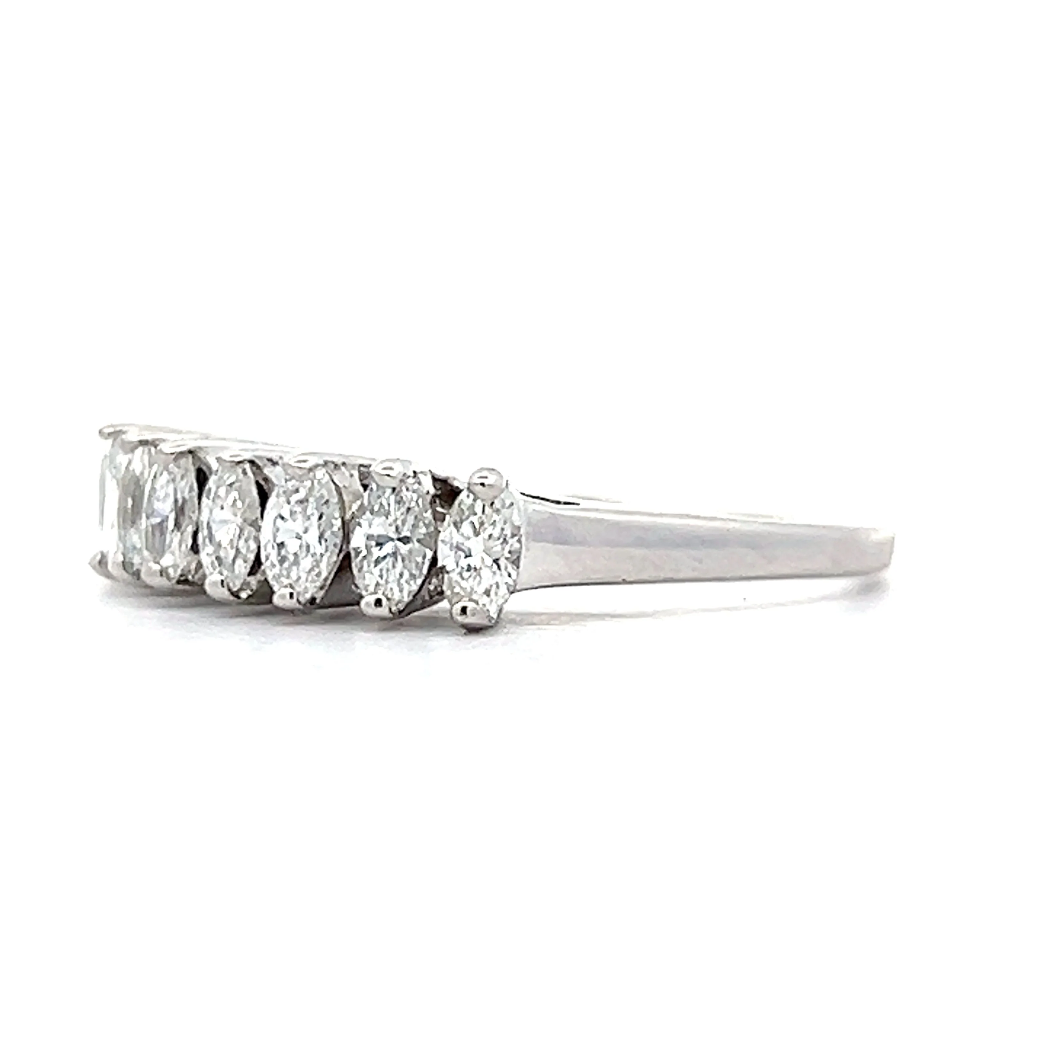 .77 Marquise Cut Diamond Stacking Band in 14k - Image 2