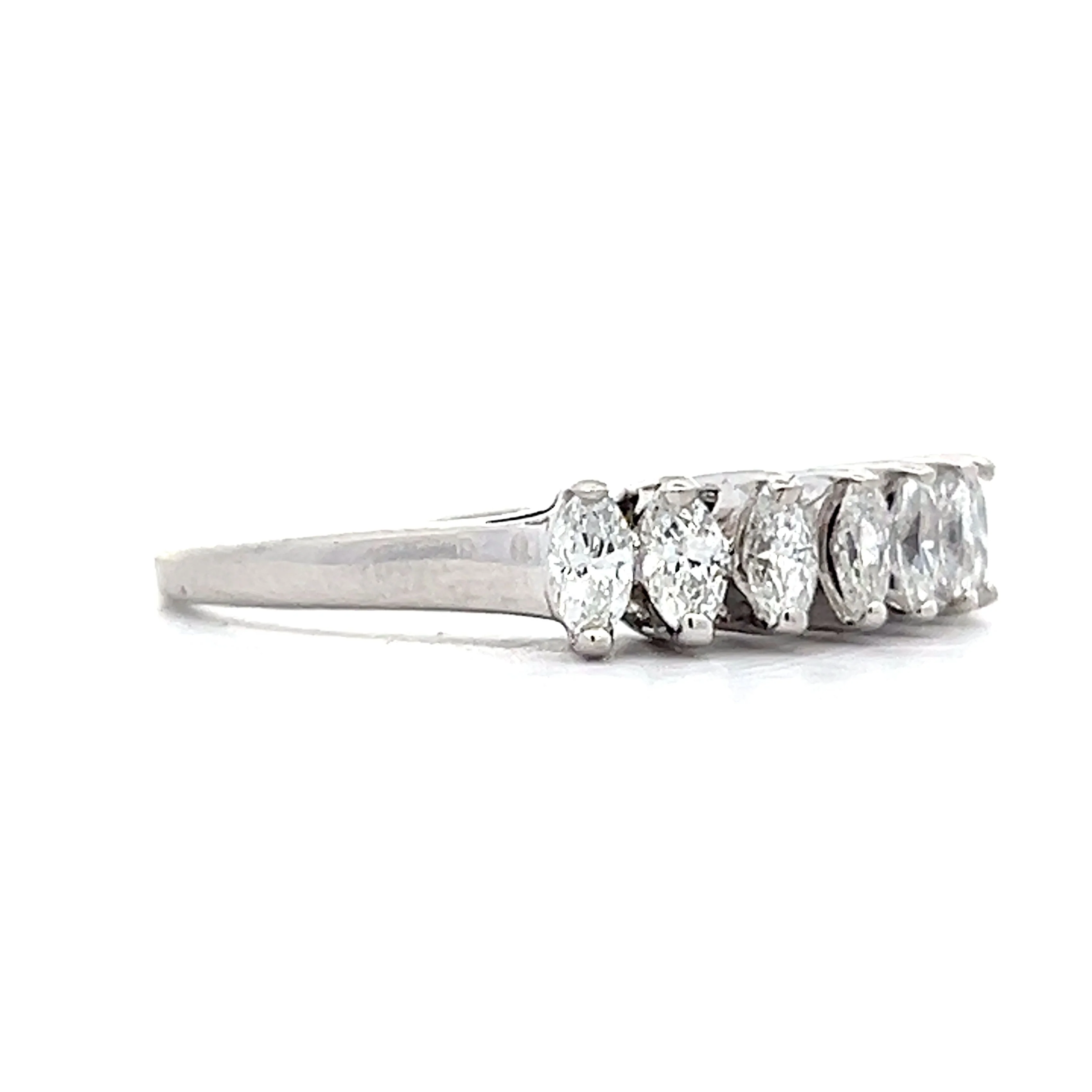 .77 Marquise Cut Diamond Stacking Band in 14k - Image 3