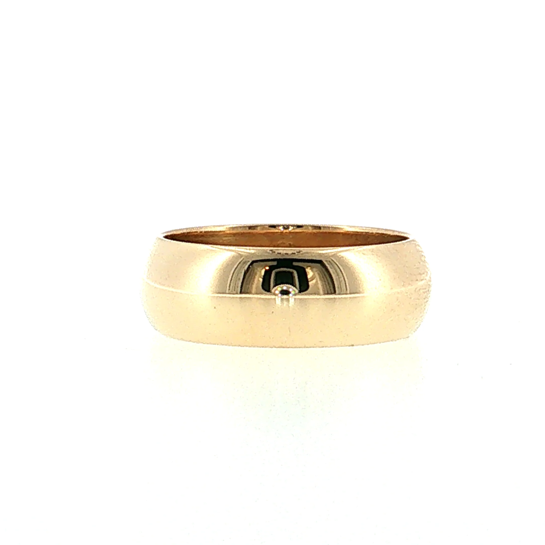 7mm Half Round Wedding Band 14k Yellow Gold - Image 2