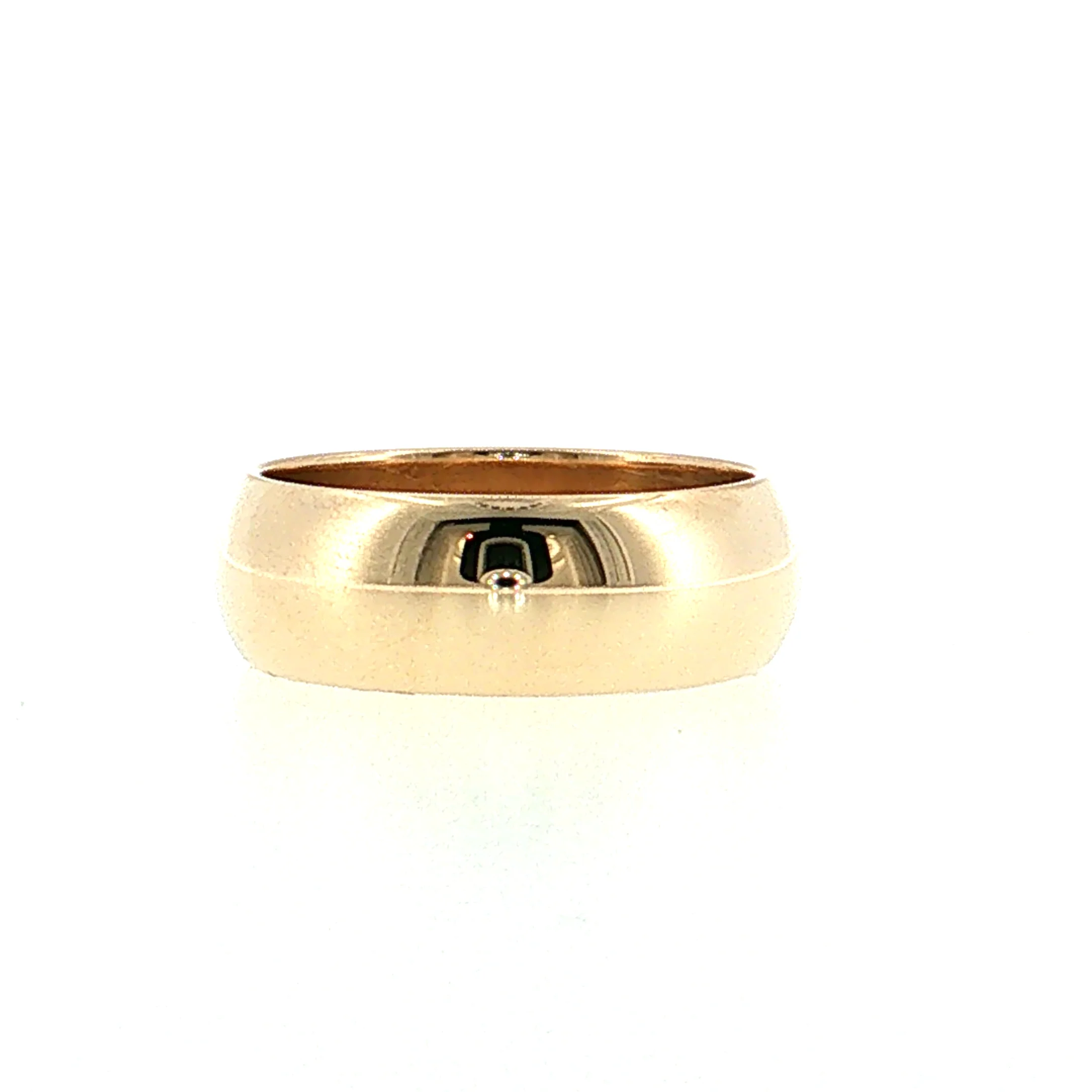 7mm Half Round Wedding Band 14k Yellow Gold - Image 3