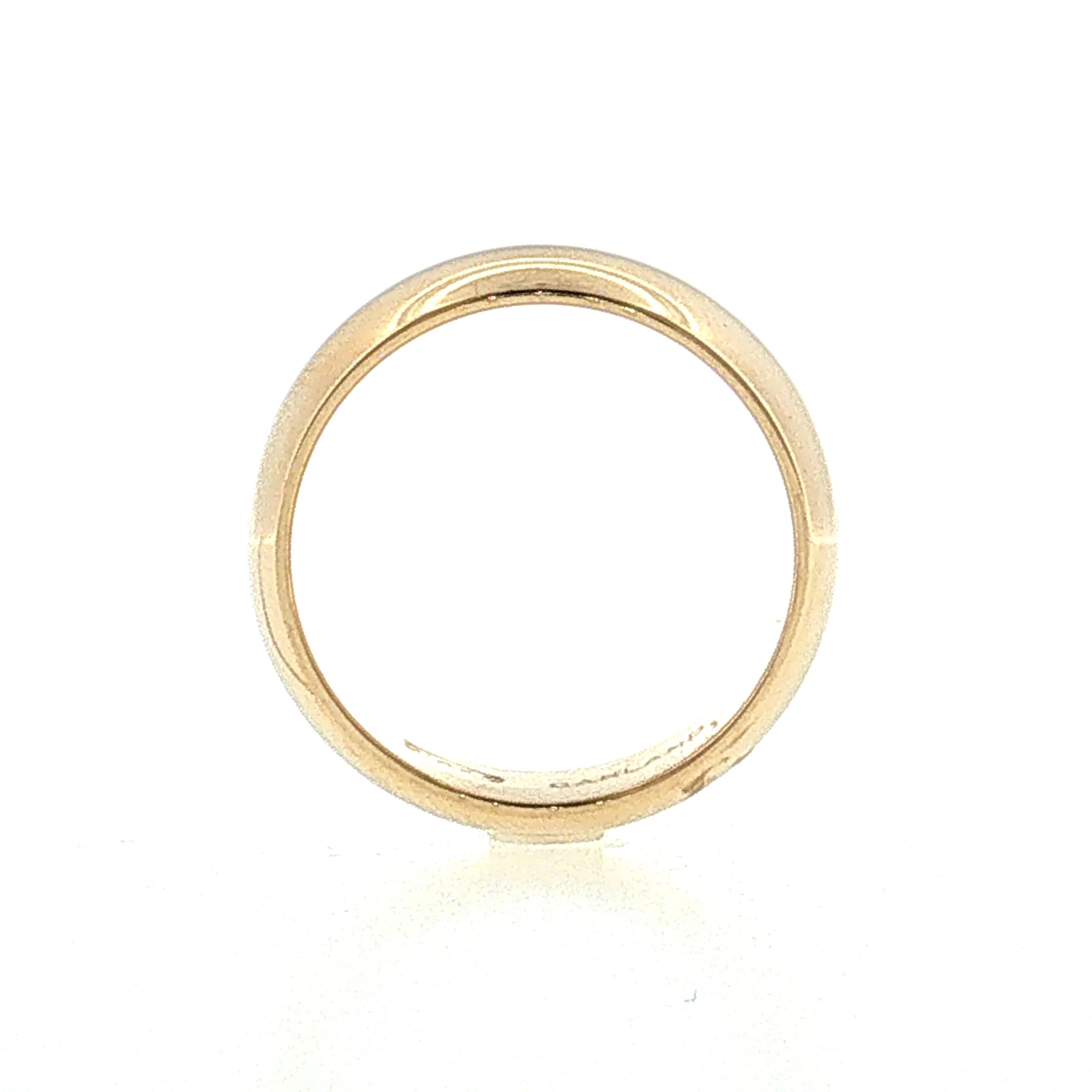 7mm Half Round Wedding Band 14k Yellow Gold - Image 4