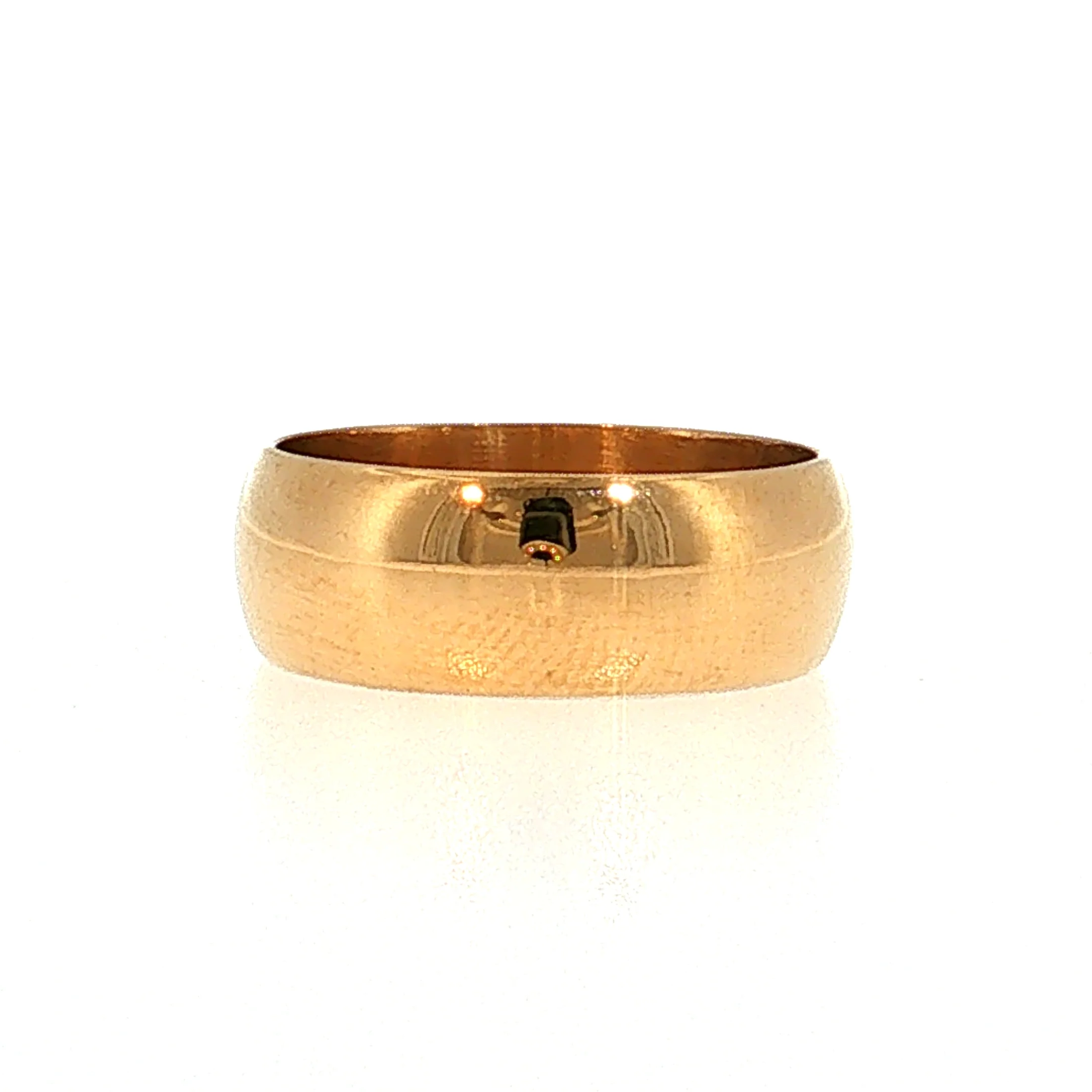 7mm Half Round Wedding Band 22k Yellow Gold