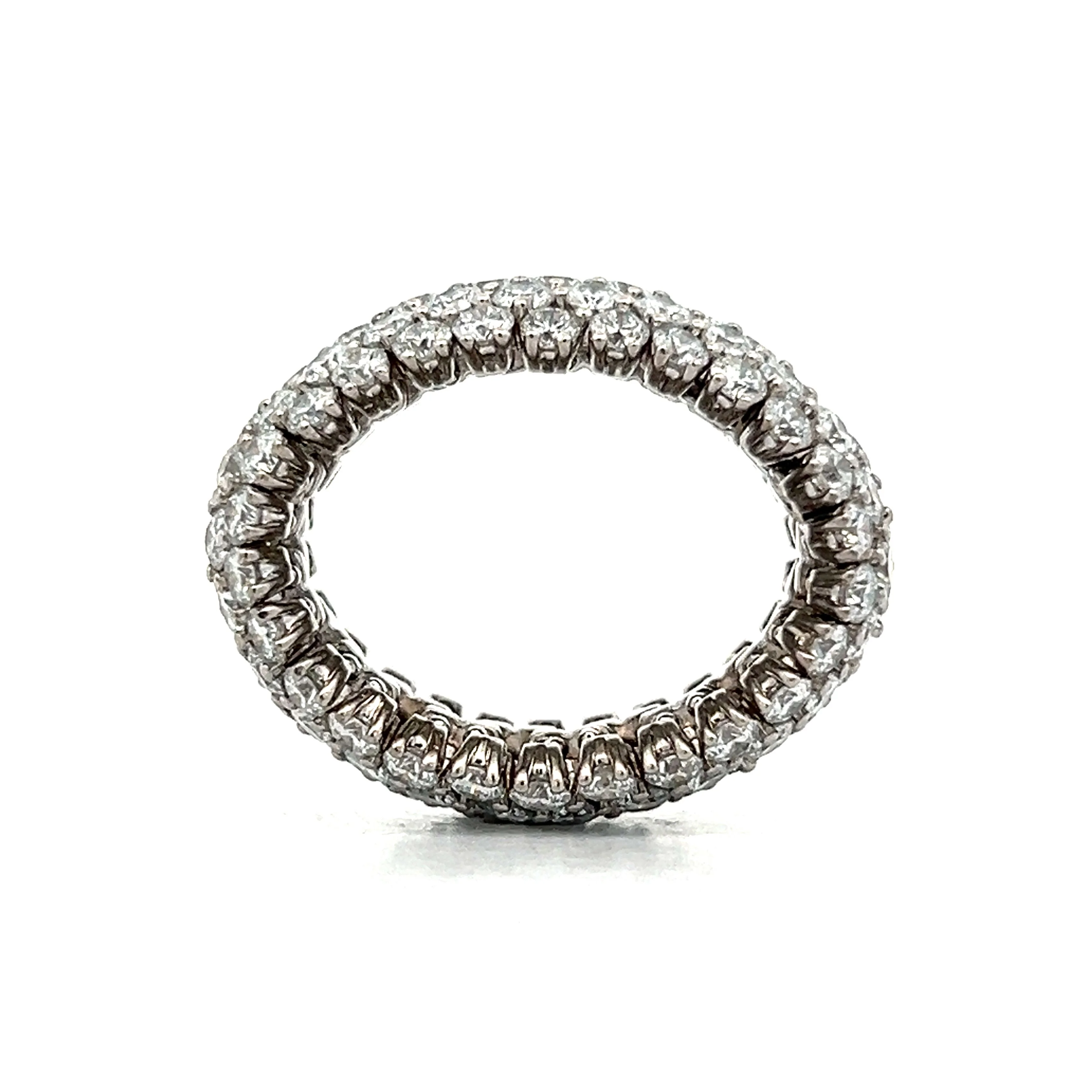 8.17 Flexible Pave Diamond Cocktail Ring in Platinum - Image 4