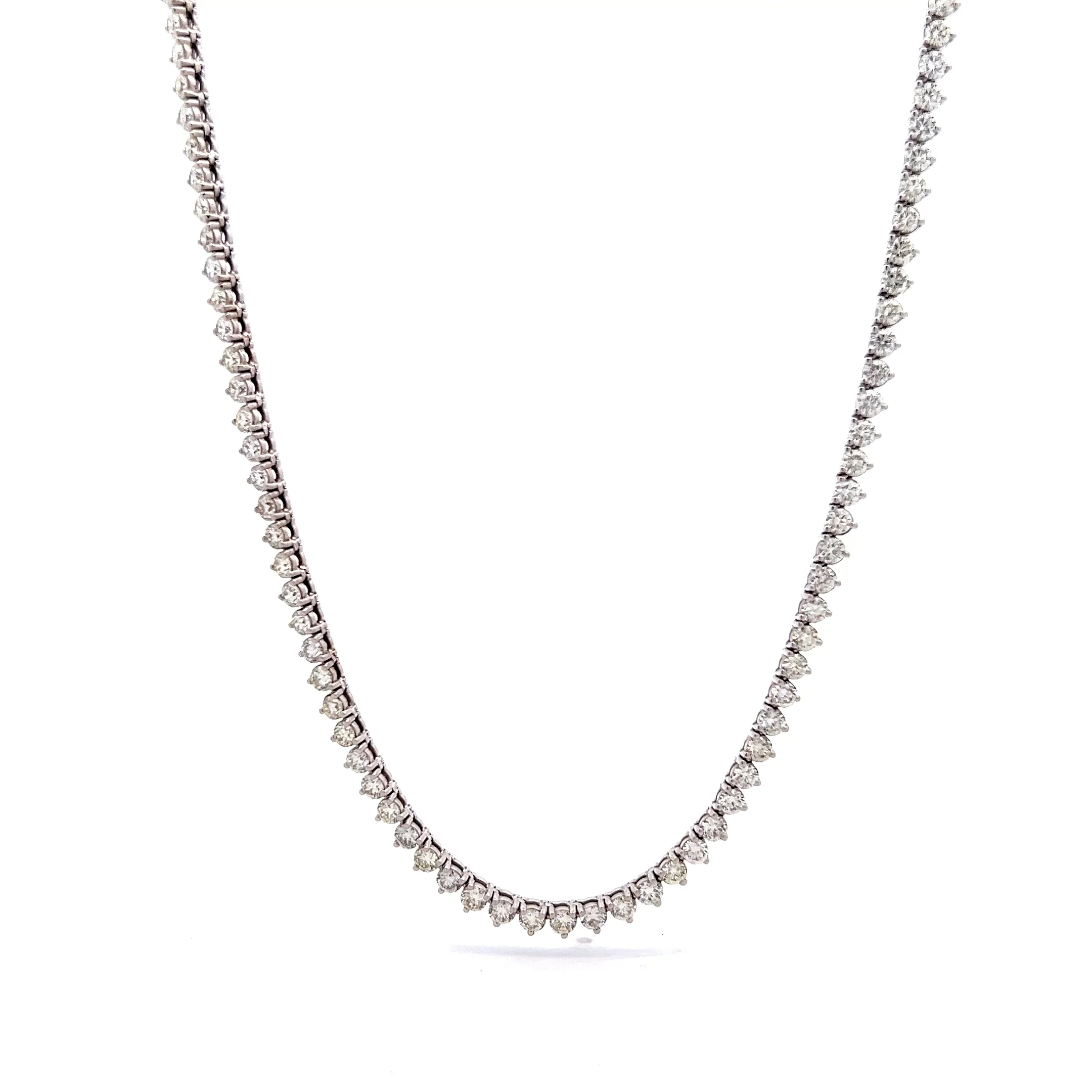 8.40 Round Brilliant Diamond Statement Necklace in 14k