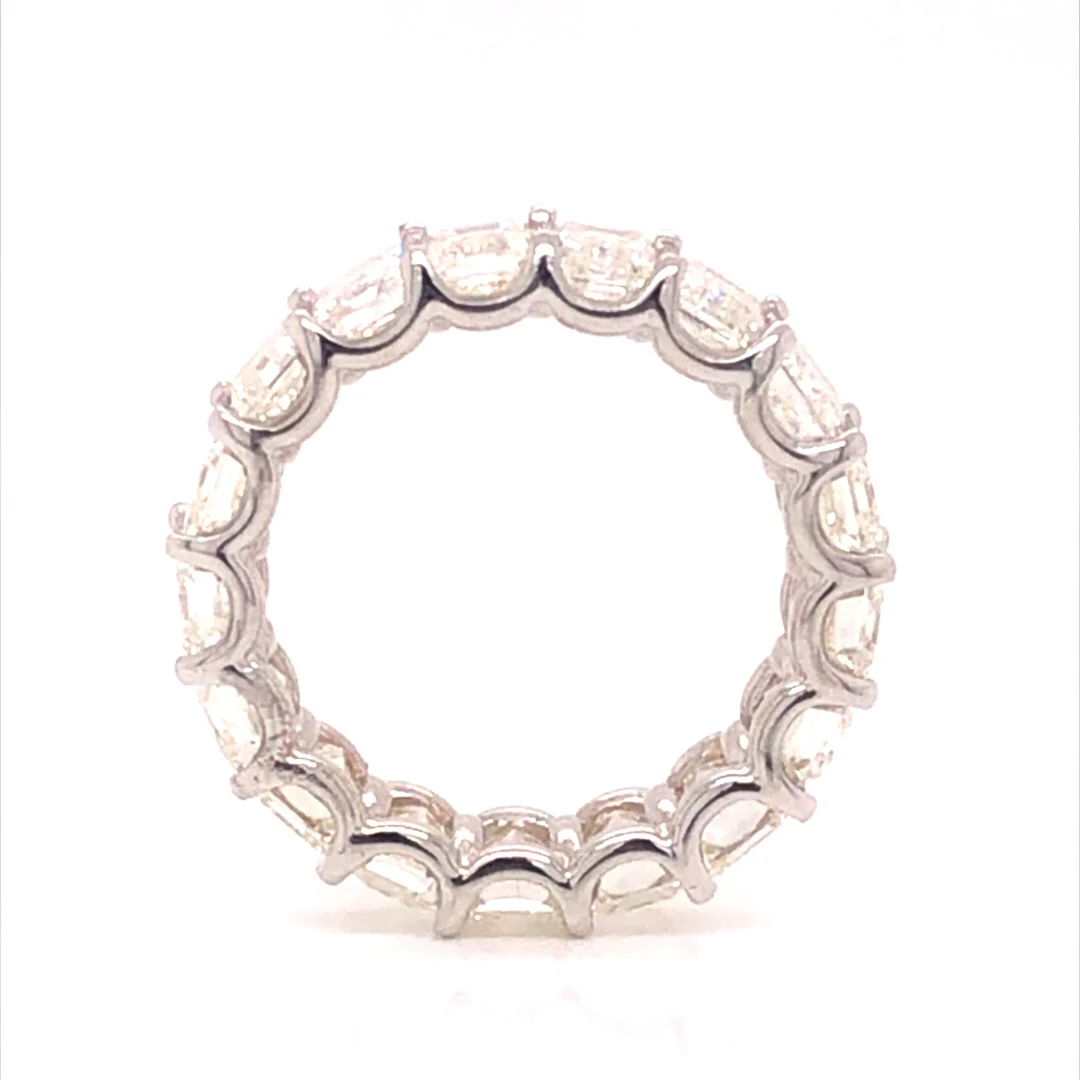 8.53 Emerald Cut Diamond Eternity Band in 18k White Gold - Image 3