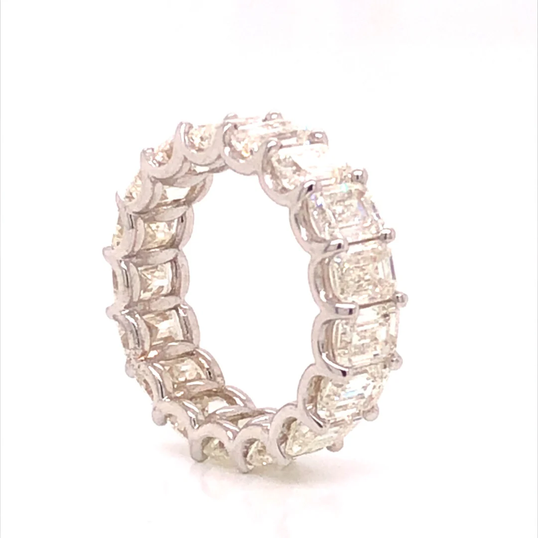 8.53 Emerald Cut Diamond Eternity Band in 18k White Gold - Image 4