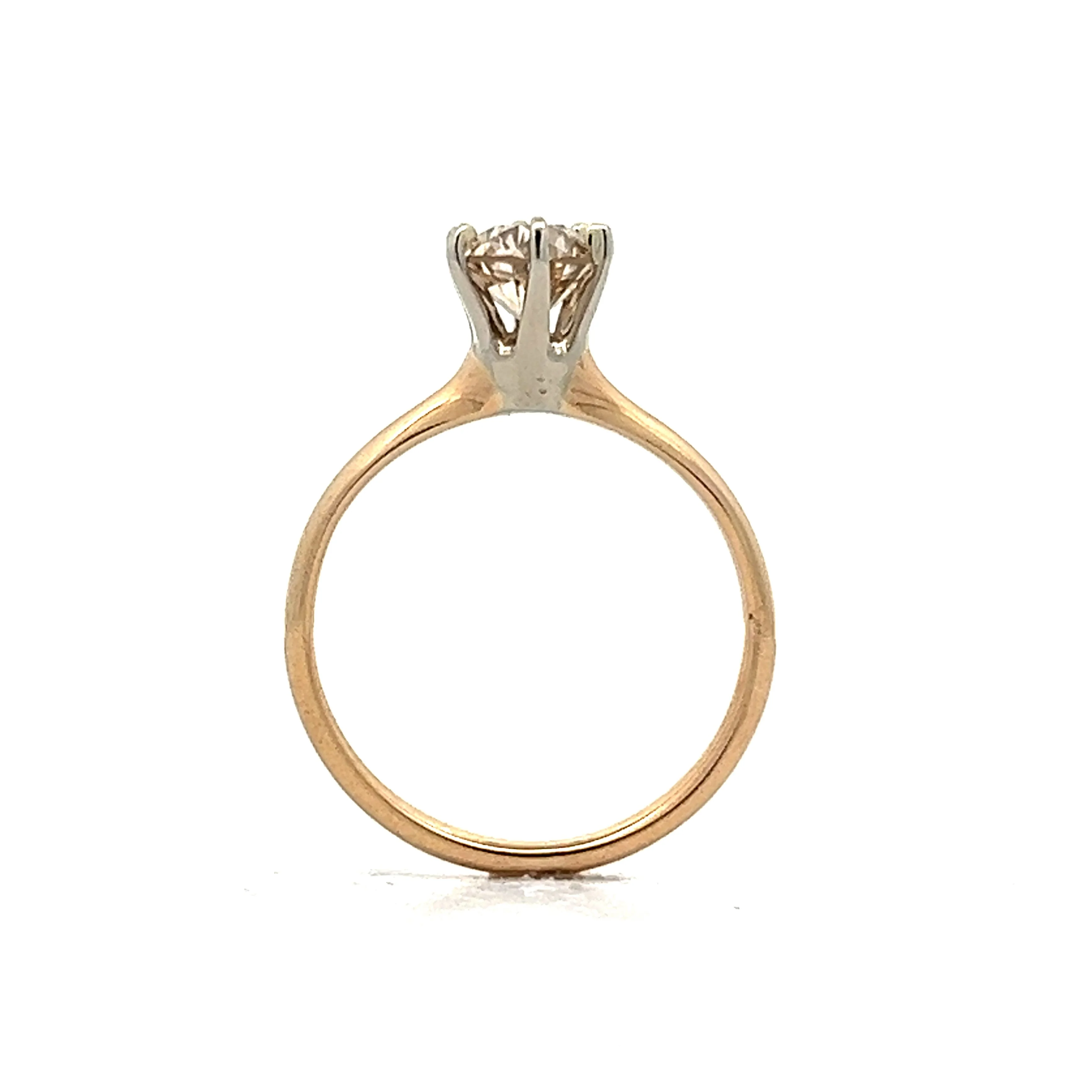 .80 Retro Diamond Engagement Ring in 14k Yellow Gold - Image 4