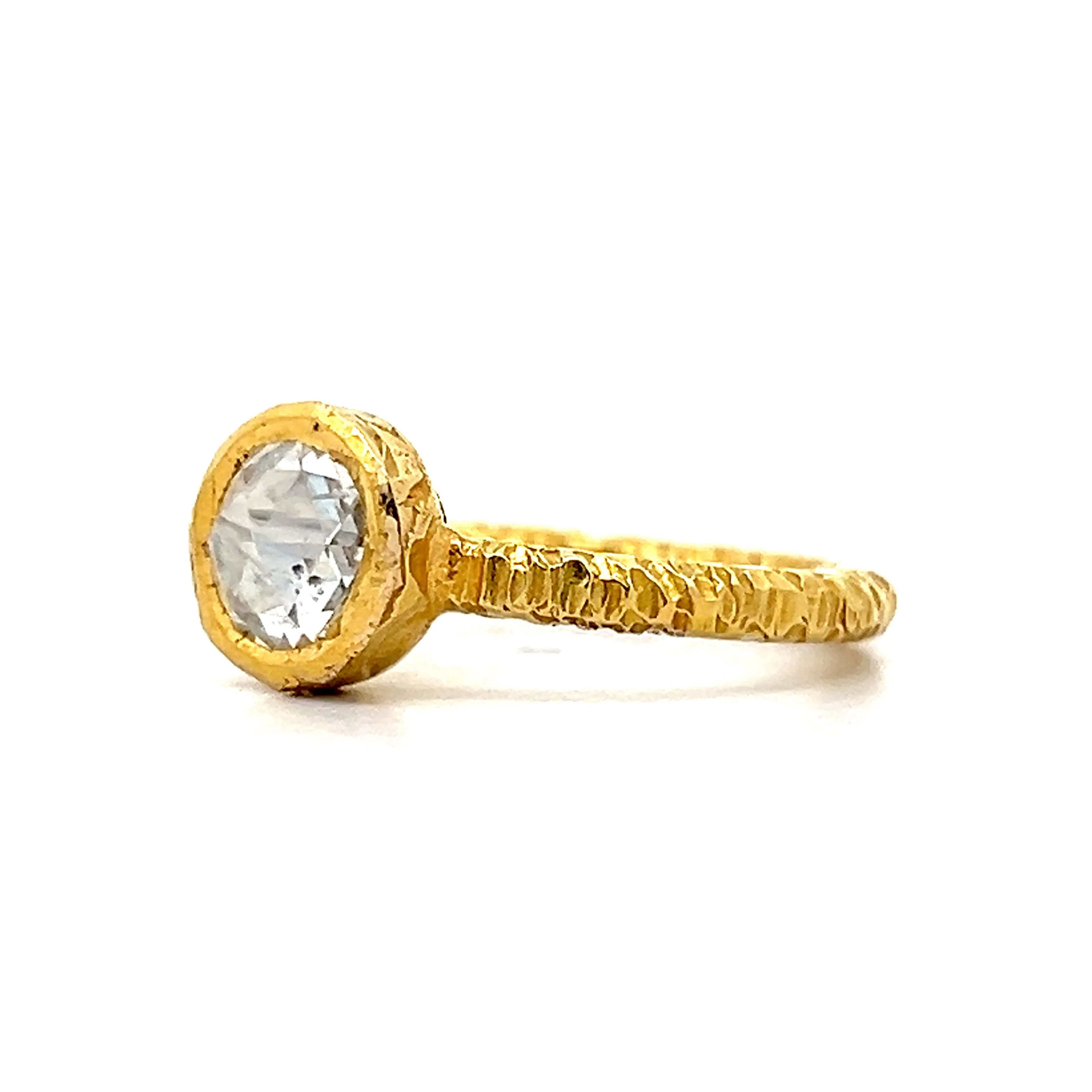 .80 Rose Cut Diamond Right Hand Ring in 24k - Image 2