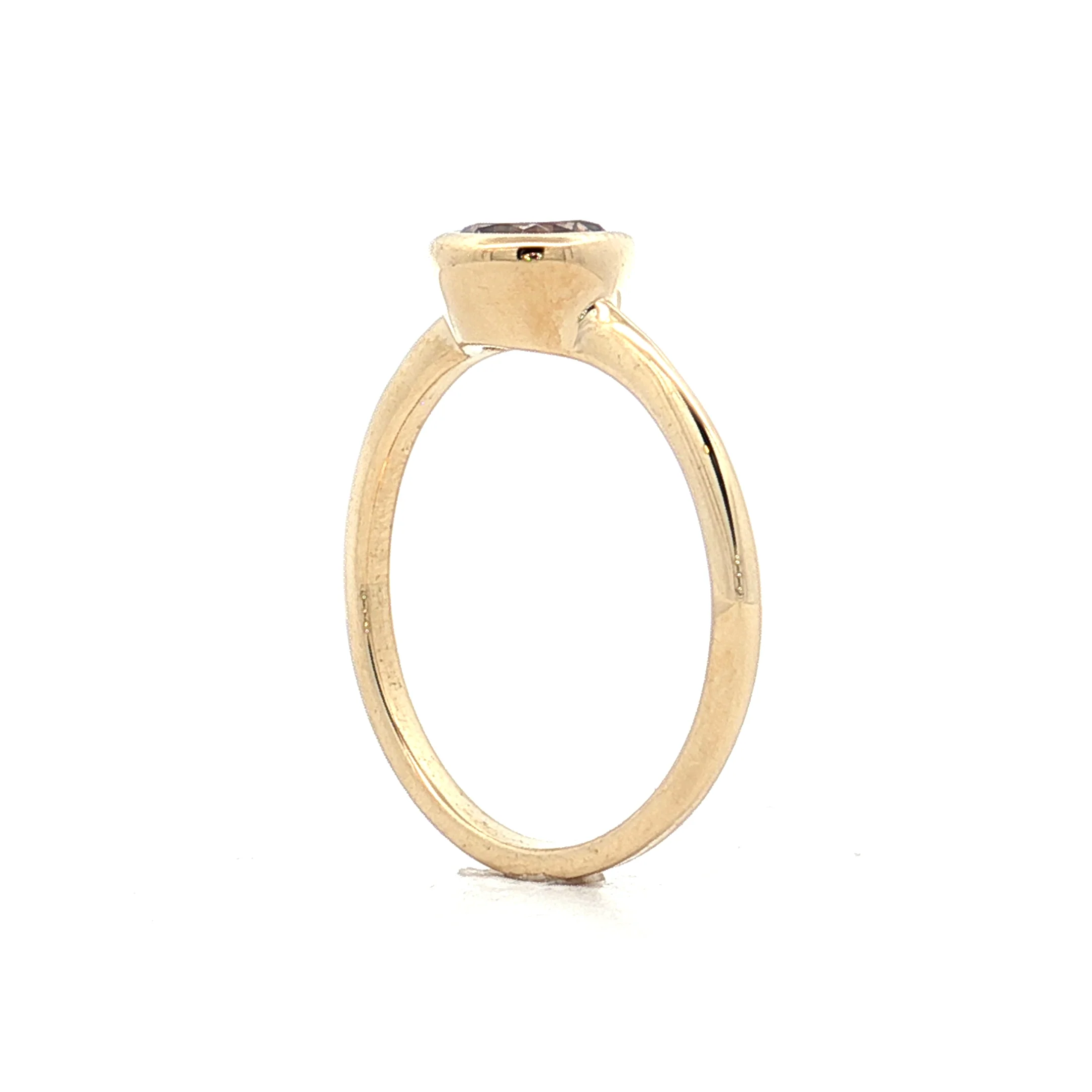 .80 Solitaire Champagne Diamond Engagement Ring 14k - Image 5