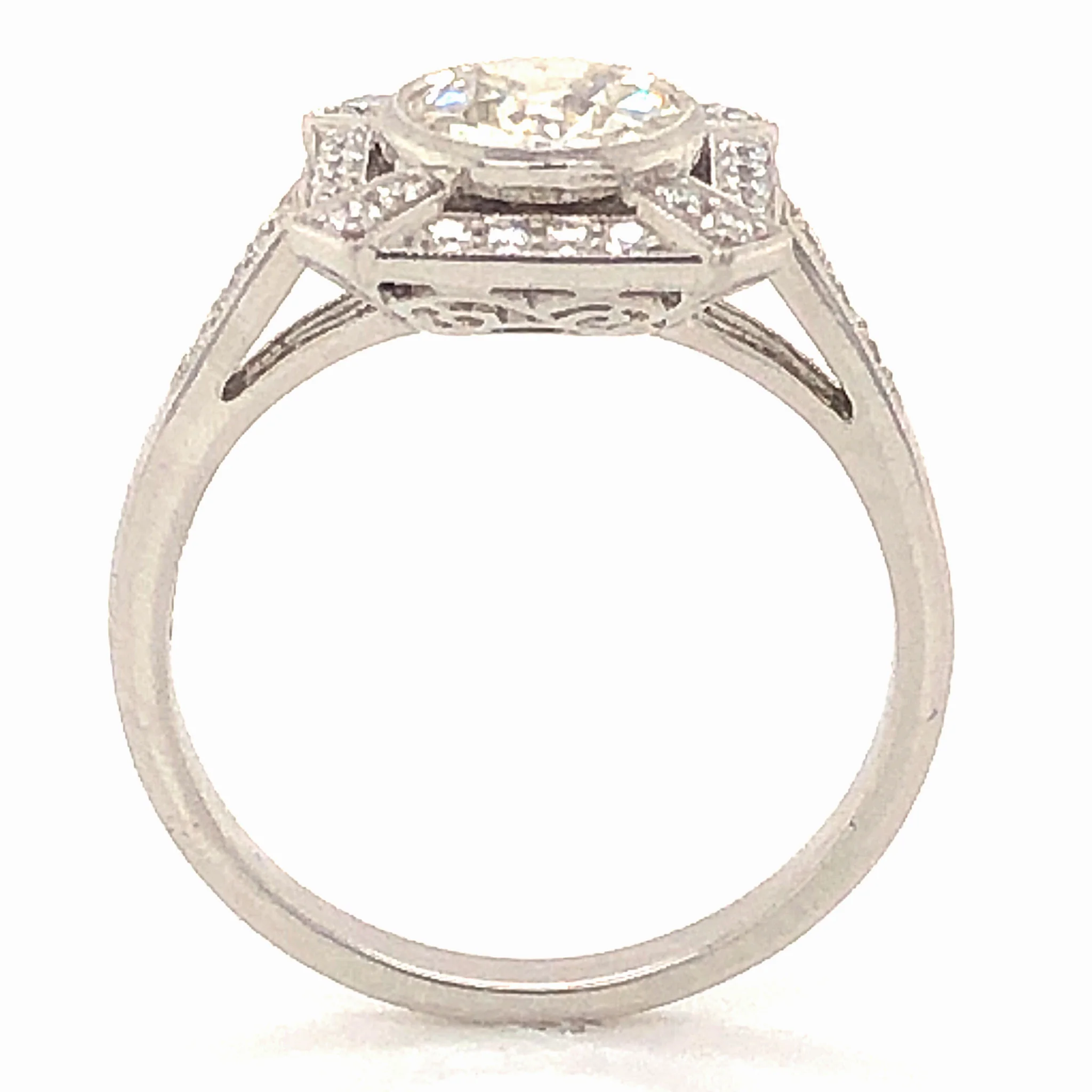 .81 Old European Cut Diamond Engagement Ring in Platinum - Image 4