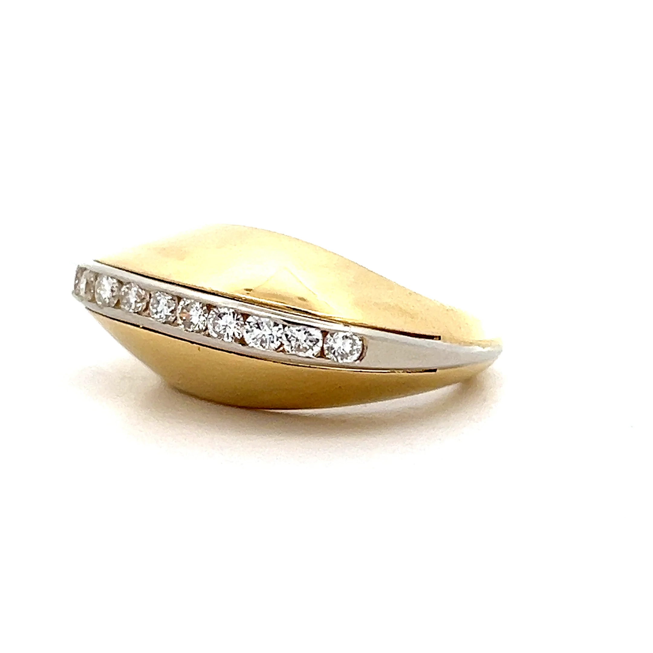 .82 Domed Diamond Cocktail Ring in 18k Yellow Gold - Image 2