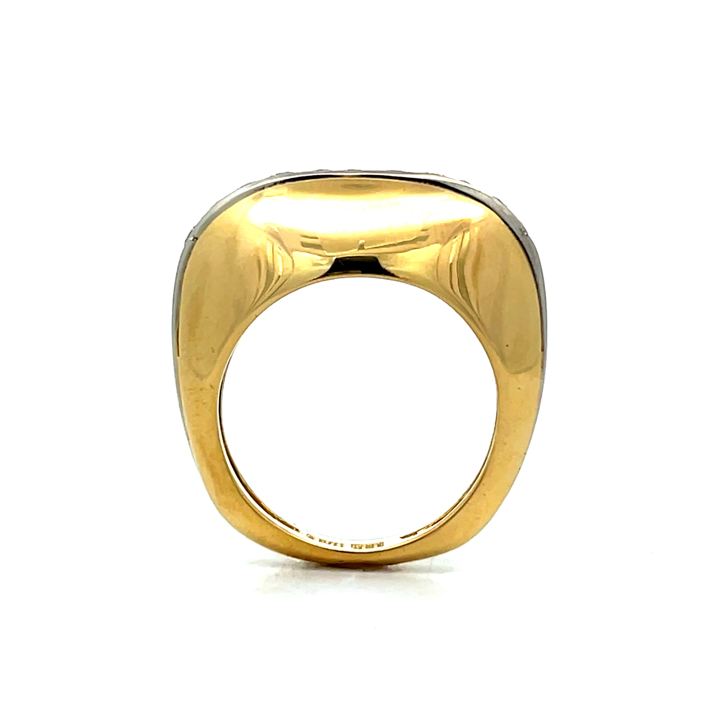 .82 Domed Diamond Cocktail Ring in 18k Yellow Gold - Image 4