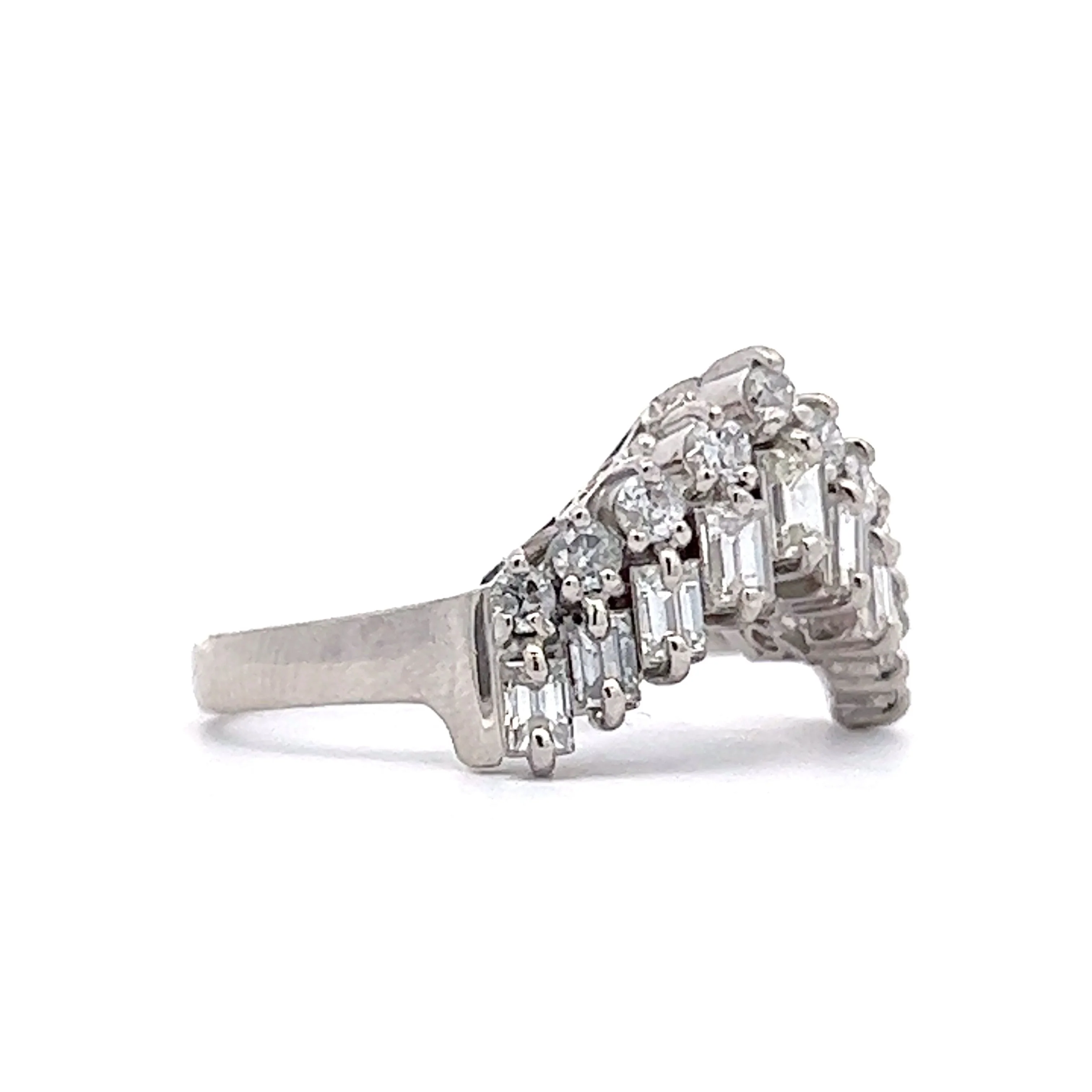.82 Diamond Tiara Wedding Band in Platinum - Image 3