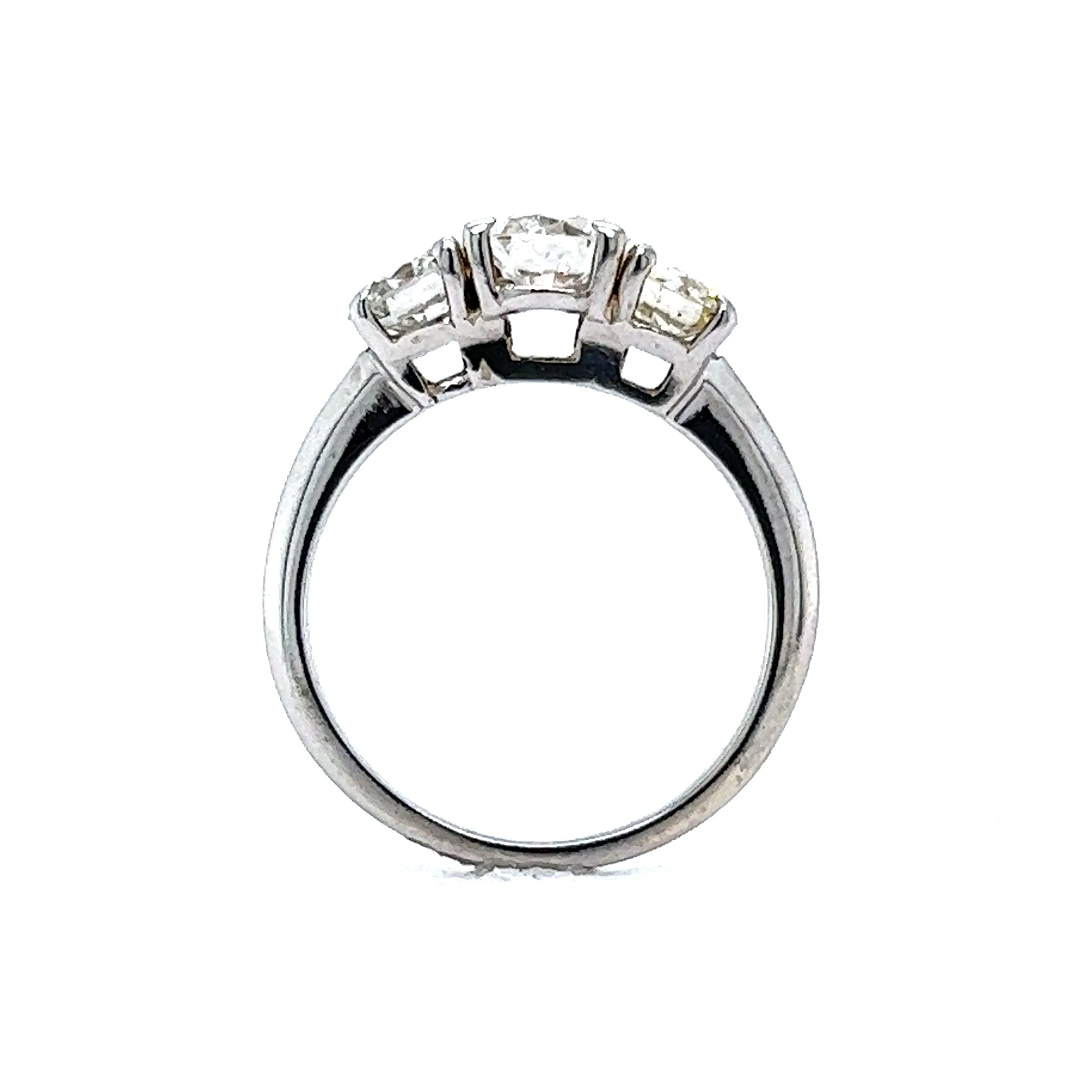 .82 Three Stone Diamond Engagement Ring in Platinum - Image 4