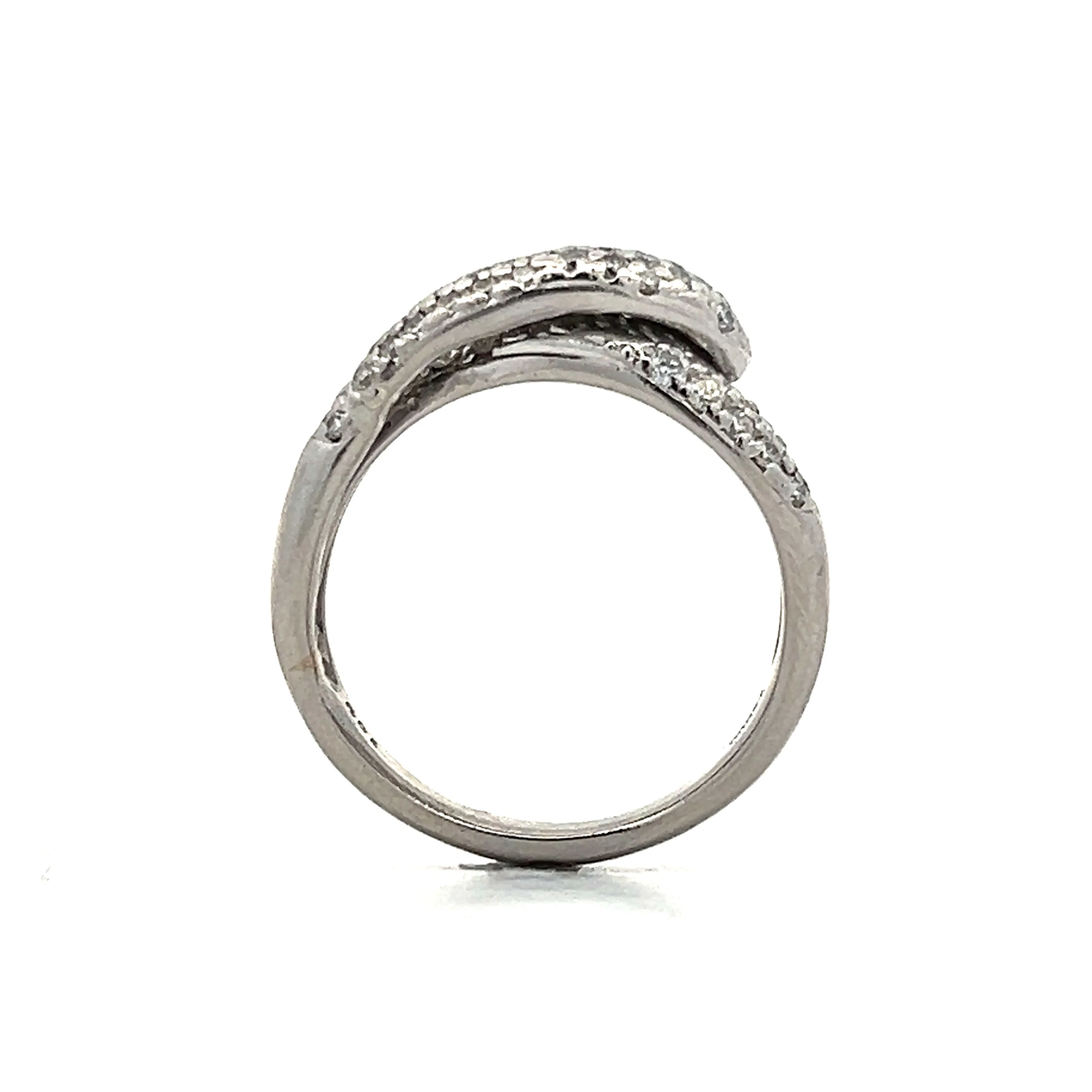 .83 Snake Pave Diamond Cocktail Ring in Platinum - Image 4