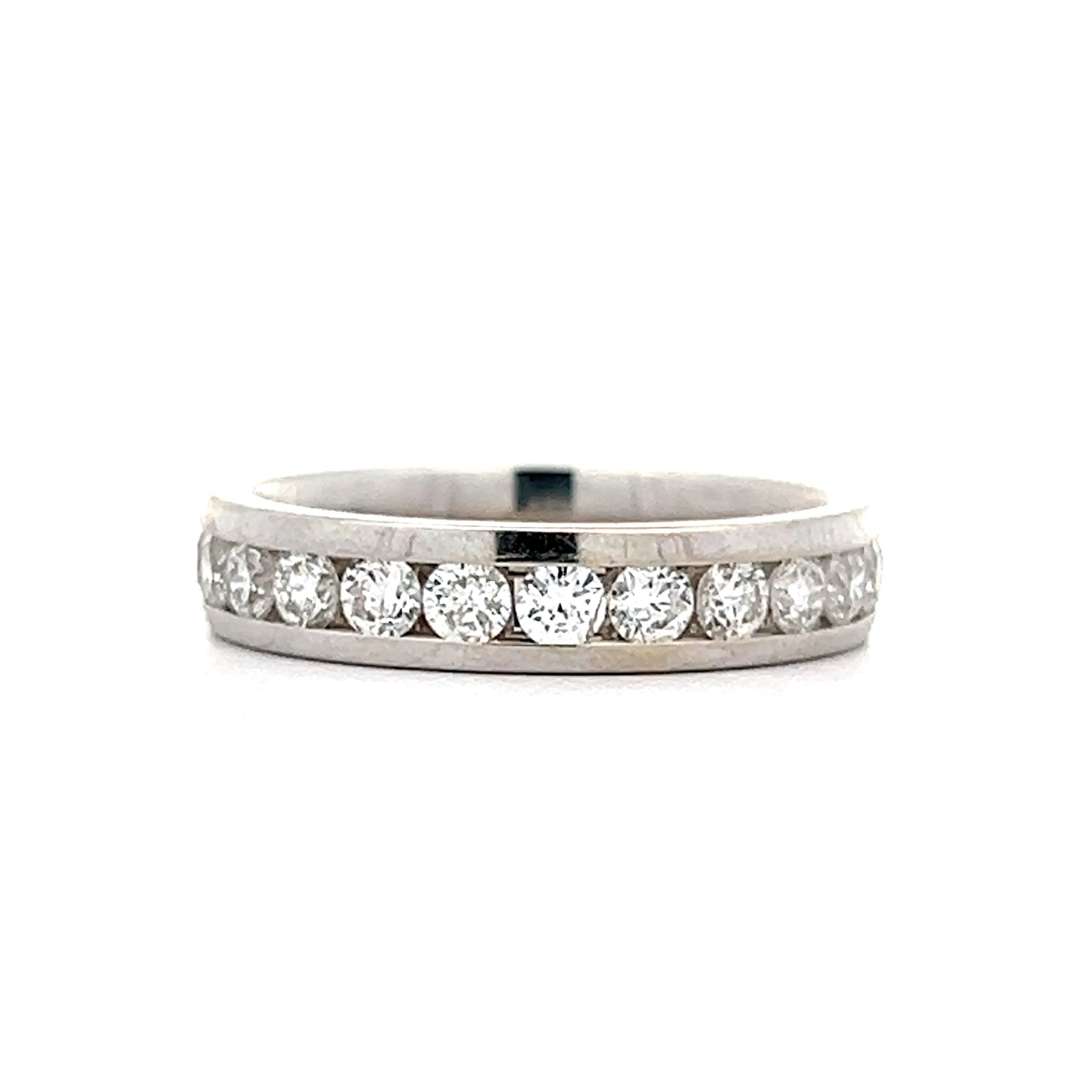 .84 Diamond Channel Set Wedding Band in 14k White Gold - Image 2