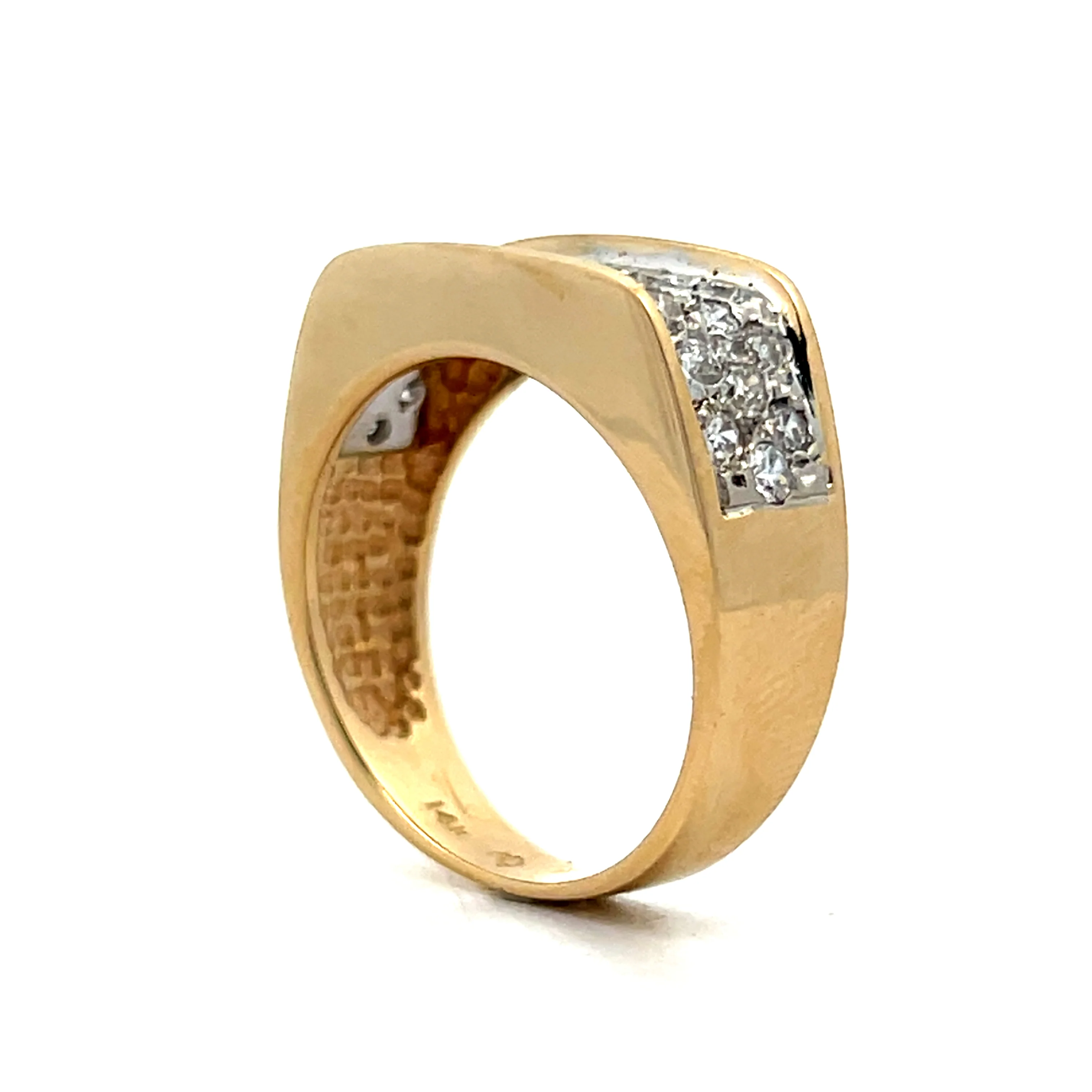 .86 Pave Set Diamond Cocktail Ring in 14k Yellow Gold - Image 5