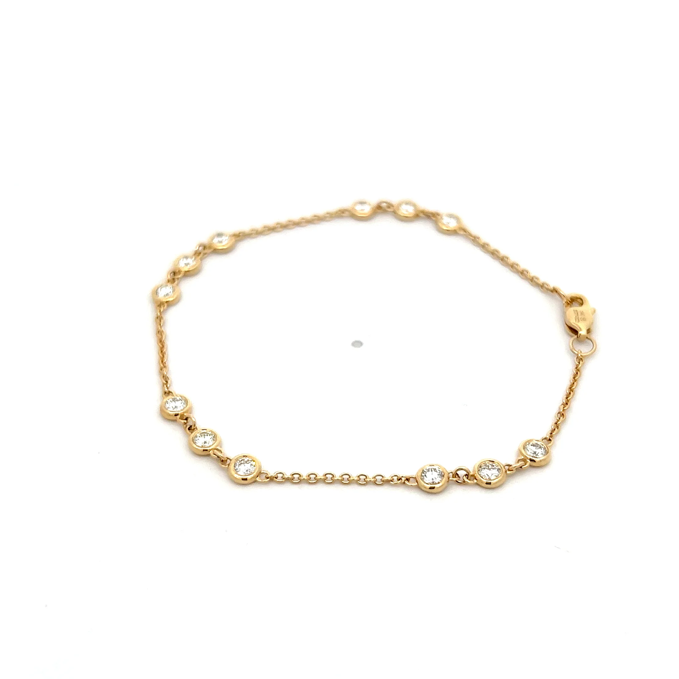 .87 Diamonds by the Yard Bracelet in 14k Yellow Gold - Image 3