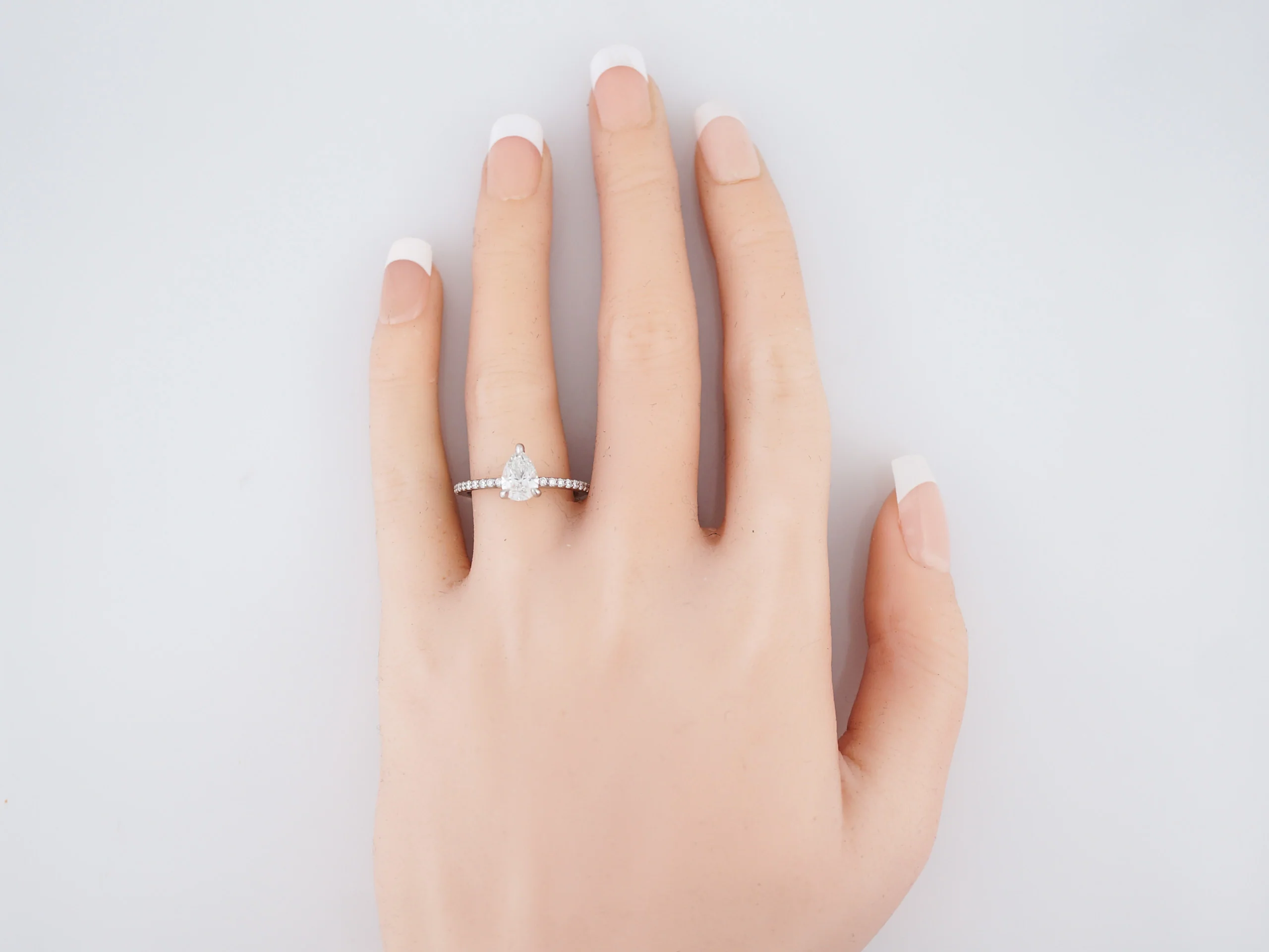 .88 Carat Pear Diamond Solitaire Engagement Ring 14k - Image 7
