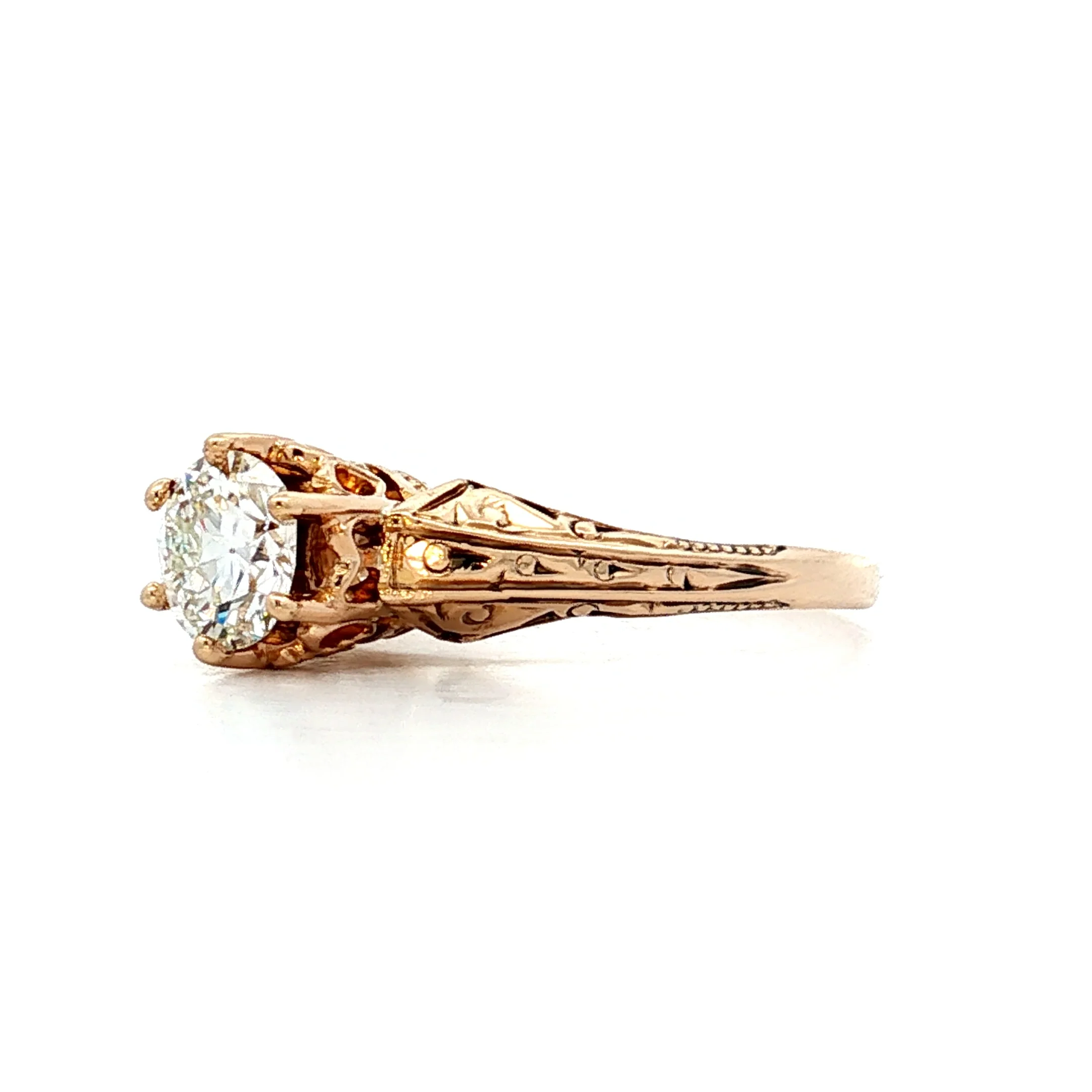 .88 Victorian Old European Diamond Engagement Ring 10k - Image 2