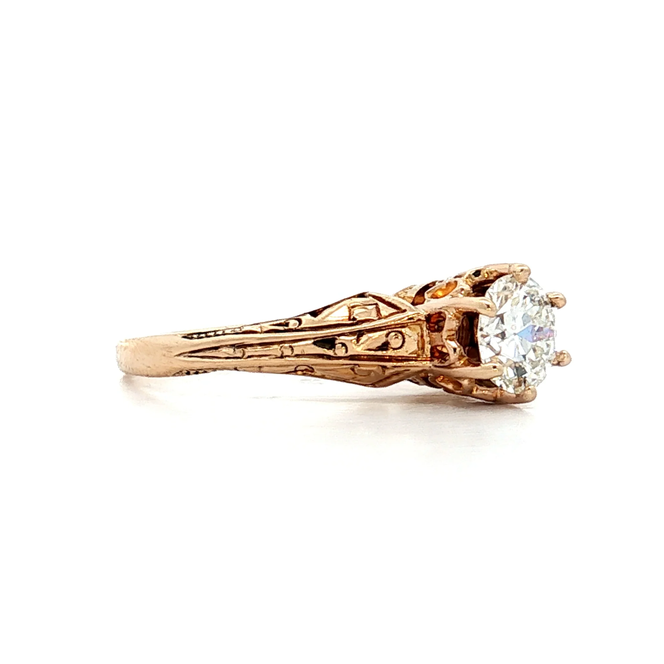.88 Victorian Old European Diamond Engagement Ring 10k - Image 3