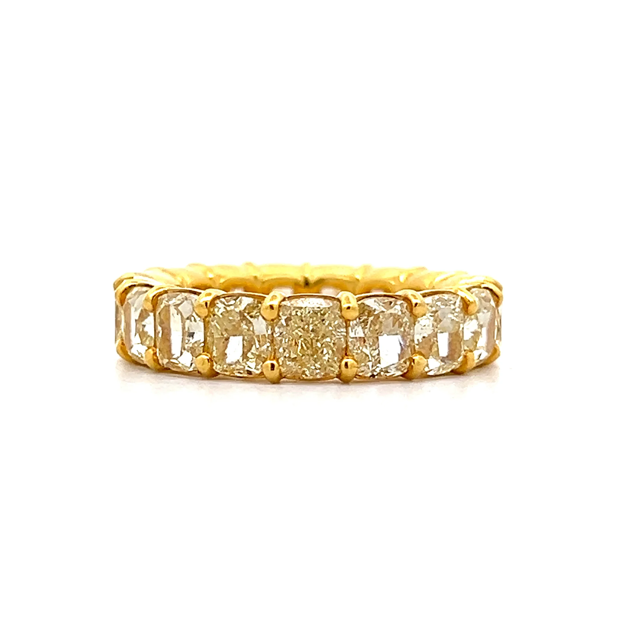 9.01 Cushion Cut FLY Diamond Eternity Band in 18k - Image 3