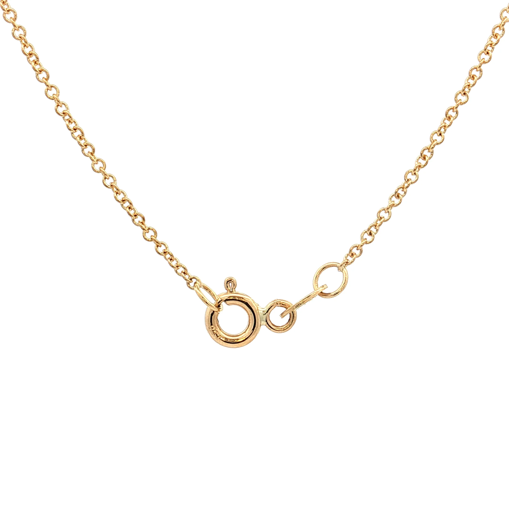 .90 Blue Sapphire Pendant Necklace 18k Yellow Gold - Image 4