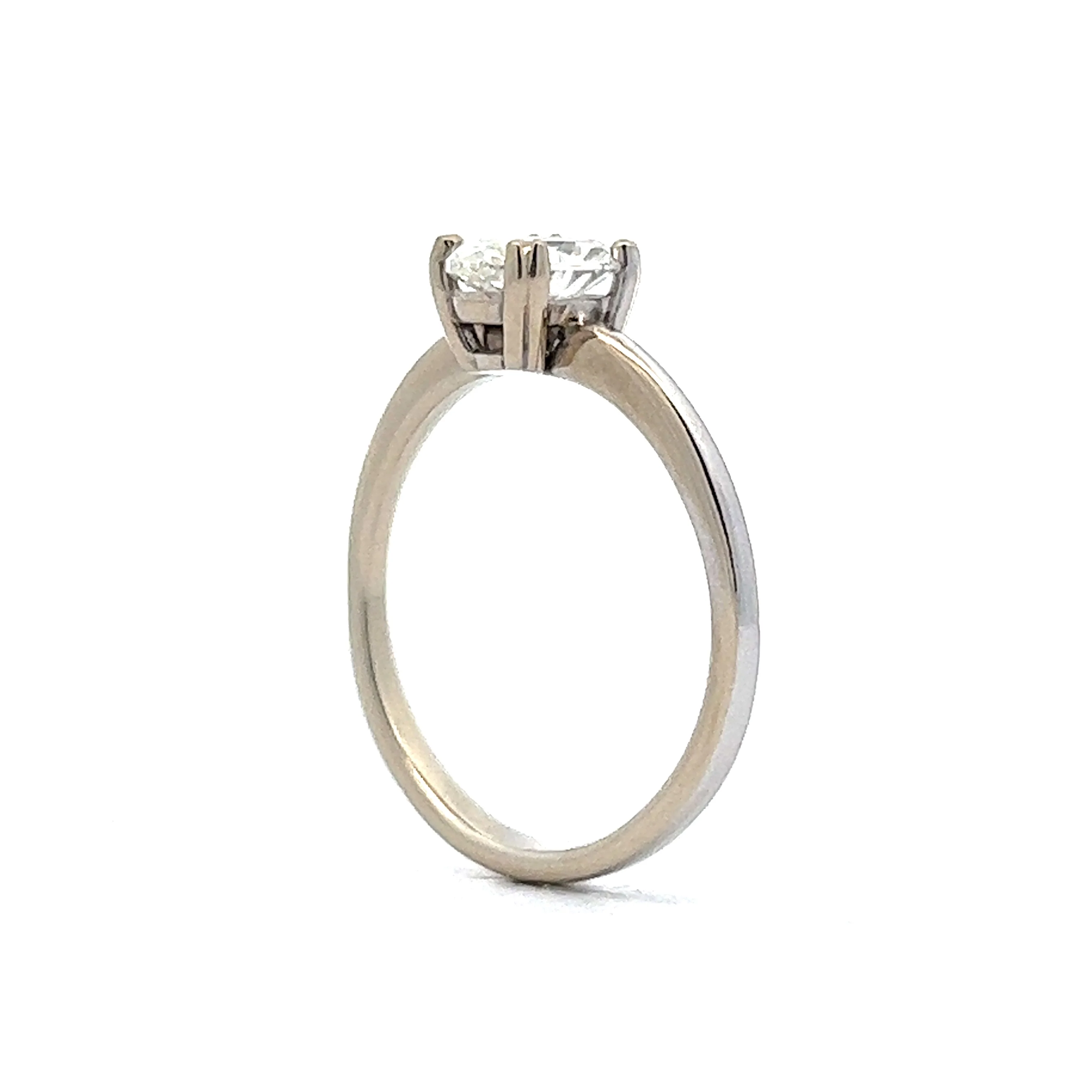 .90 GIA Oval Cut Diamond Engagement Ring in 14k White Gold - Image 5