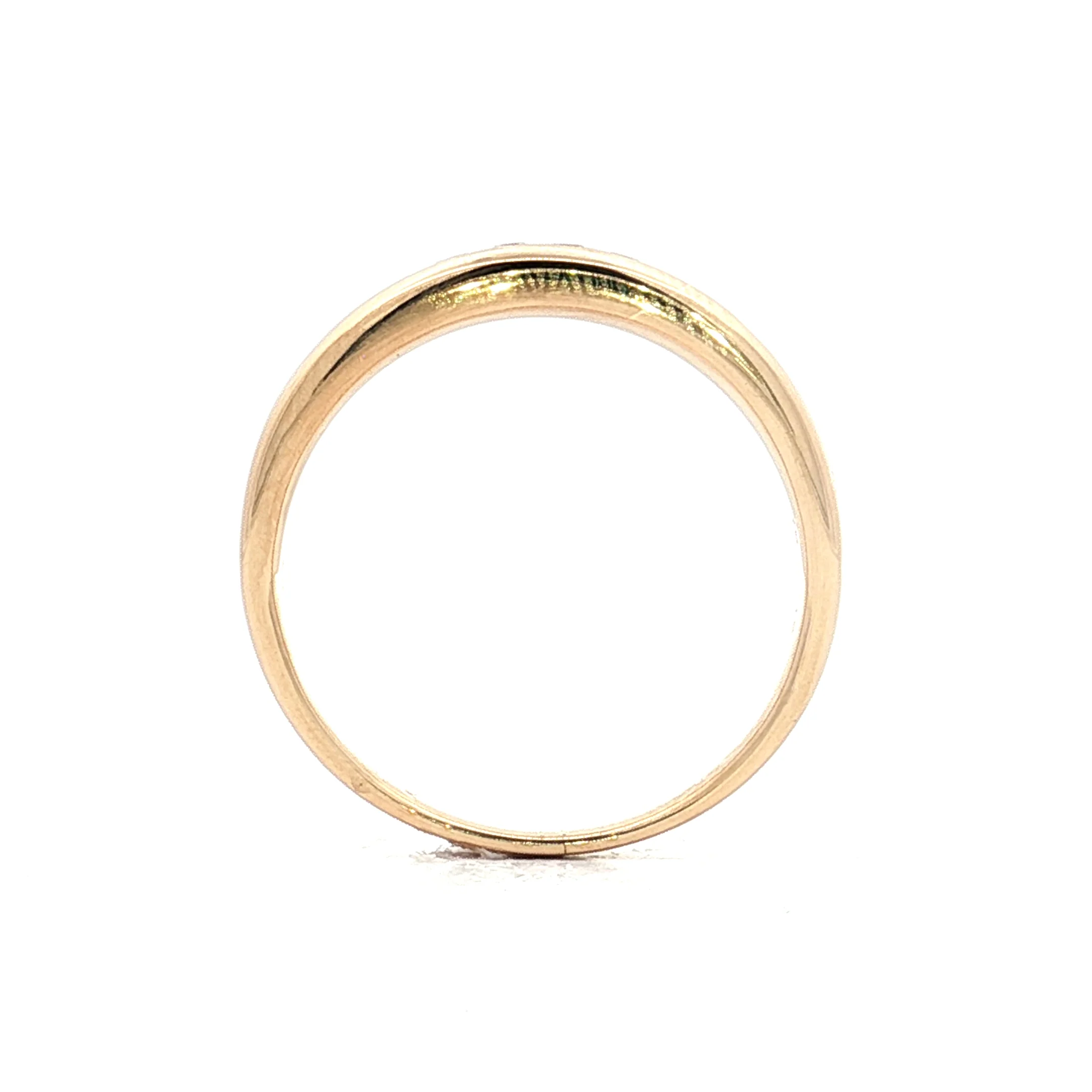 .90 Mens Diamond Wedding Band in 14k Yellow Gold - Image 4