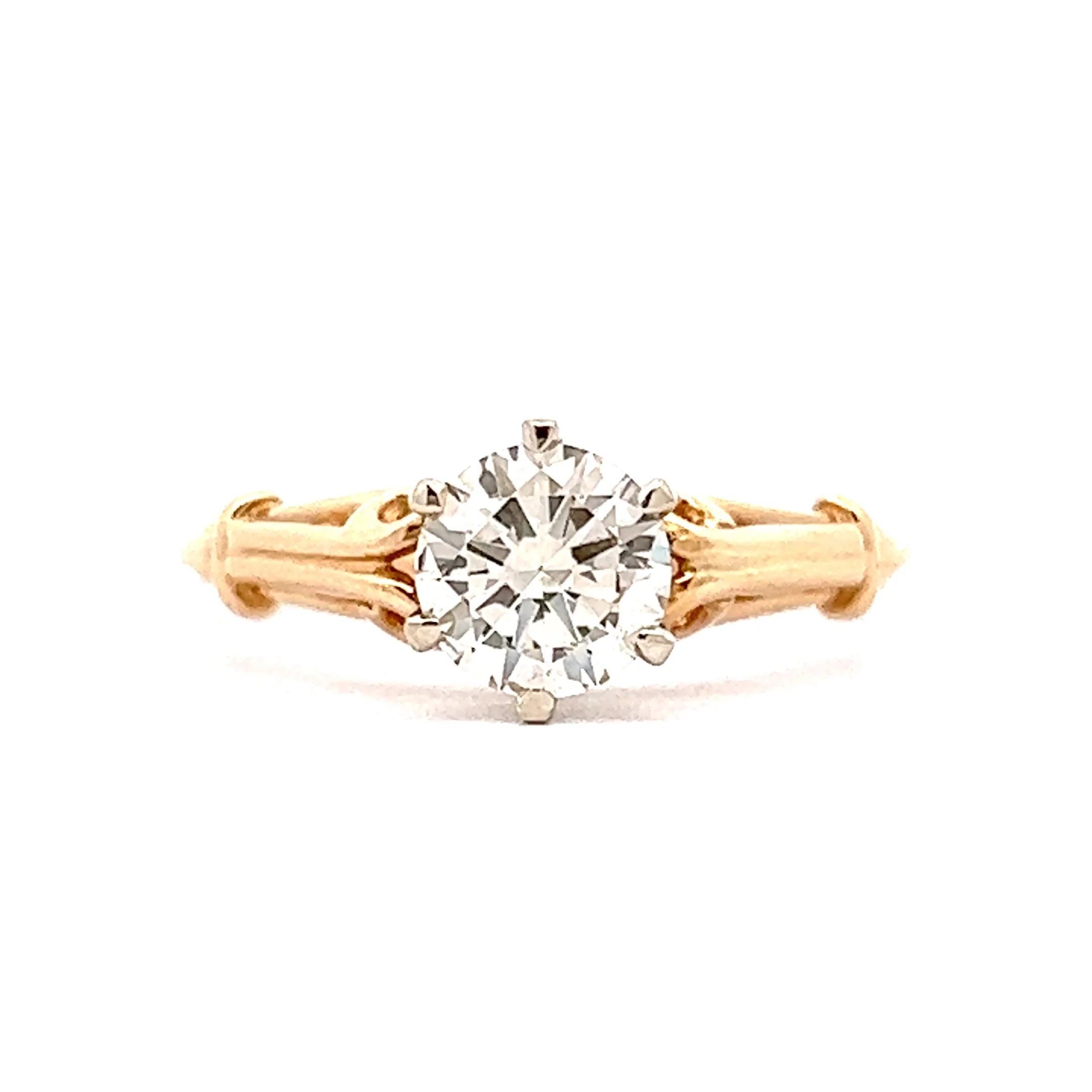 .92 Solitaire Diamond Engagement Ring in 14K Yellow Gold