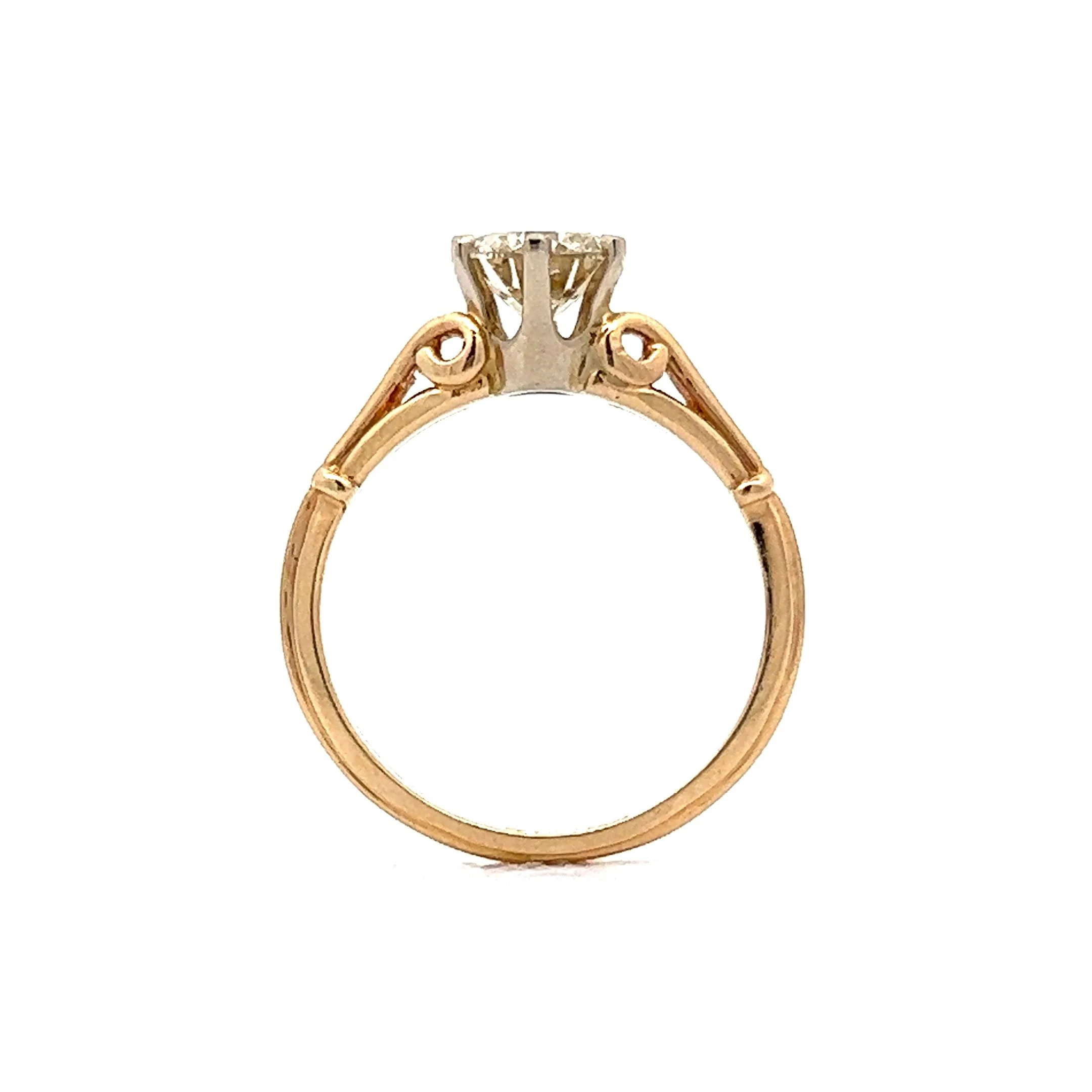 .92 Solitaire Diamond Engagement Ring in 14K Yellow Gold - Image 4