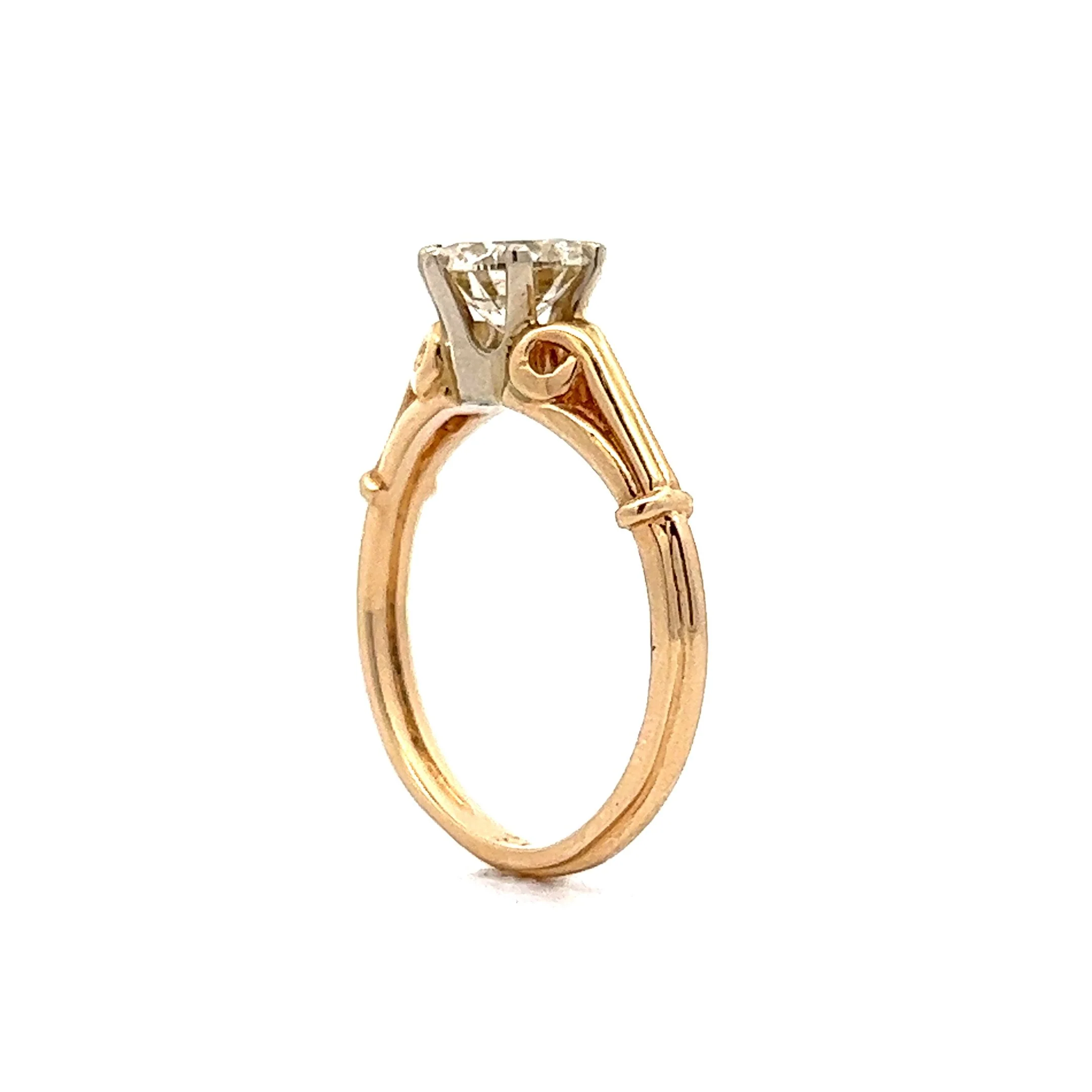 .92 Solitaire Diamond Engagement Ring in 14K Yellow Gold - Image 5