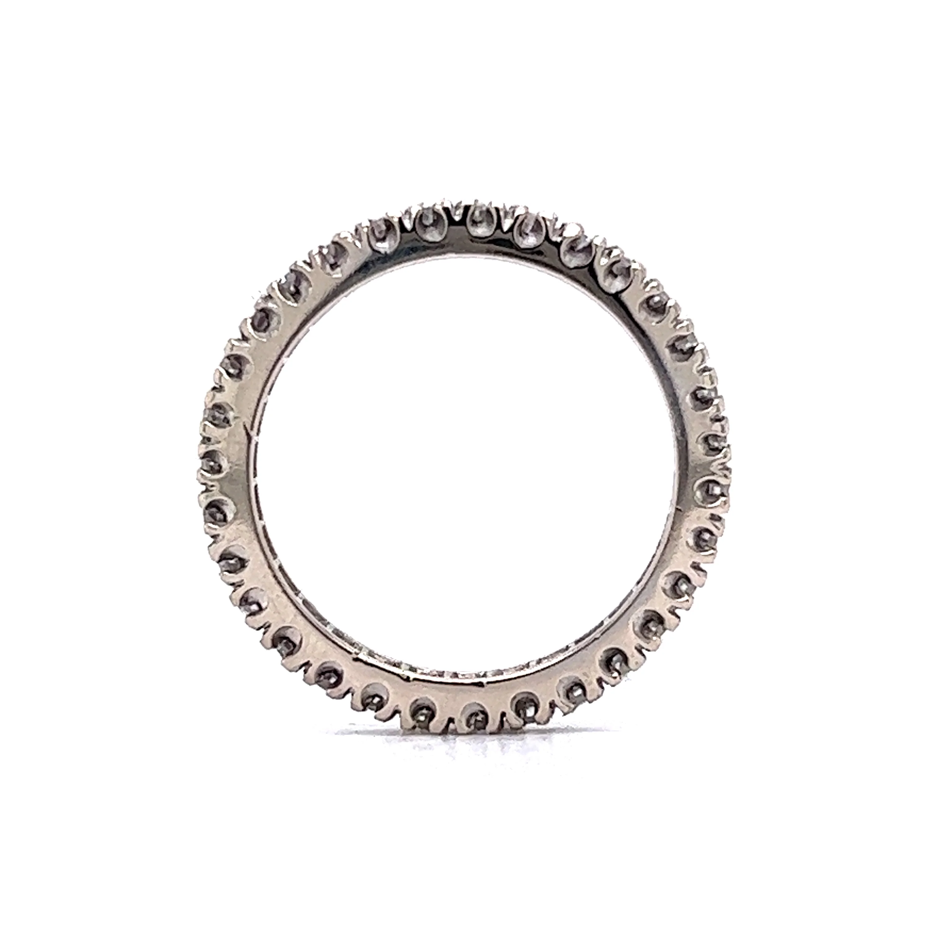 .93 Single Cut Diamond Eternity Band in 14k White Gold - Image 4