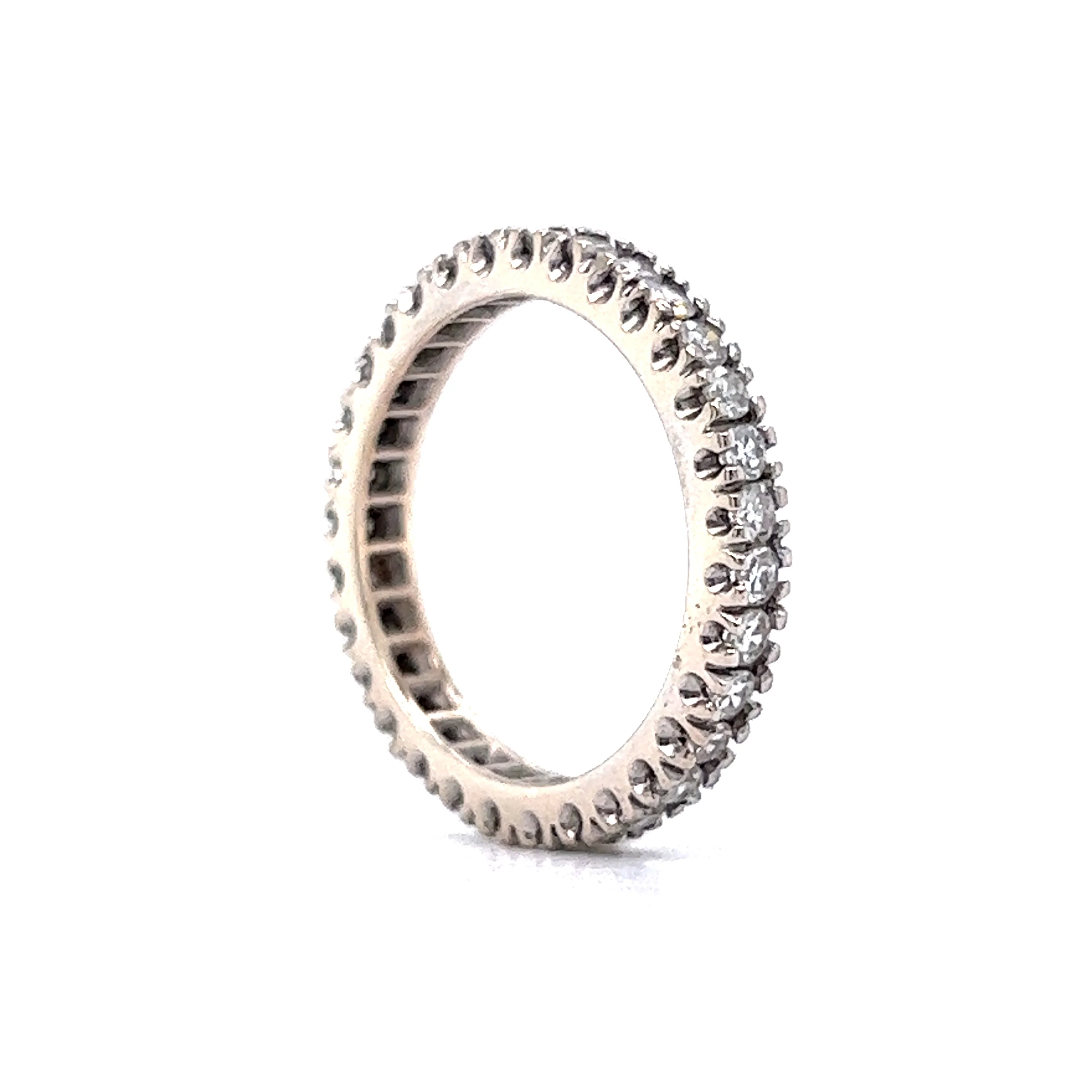 .93 Single Cut Diamond Eternity Band in 14k White Gold - Image 5